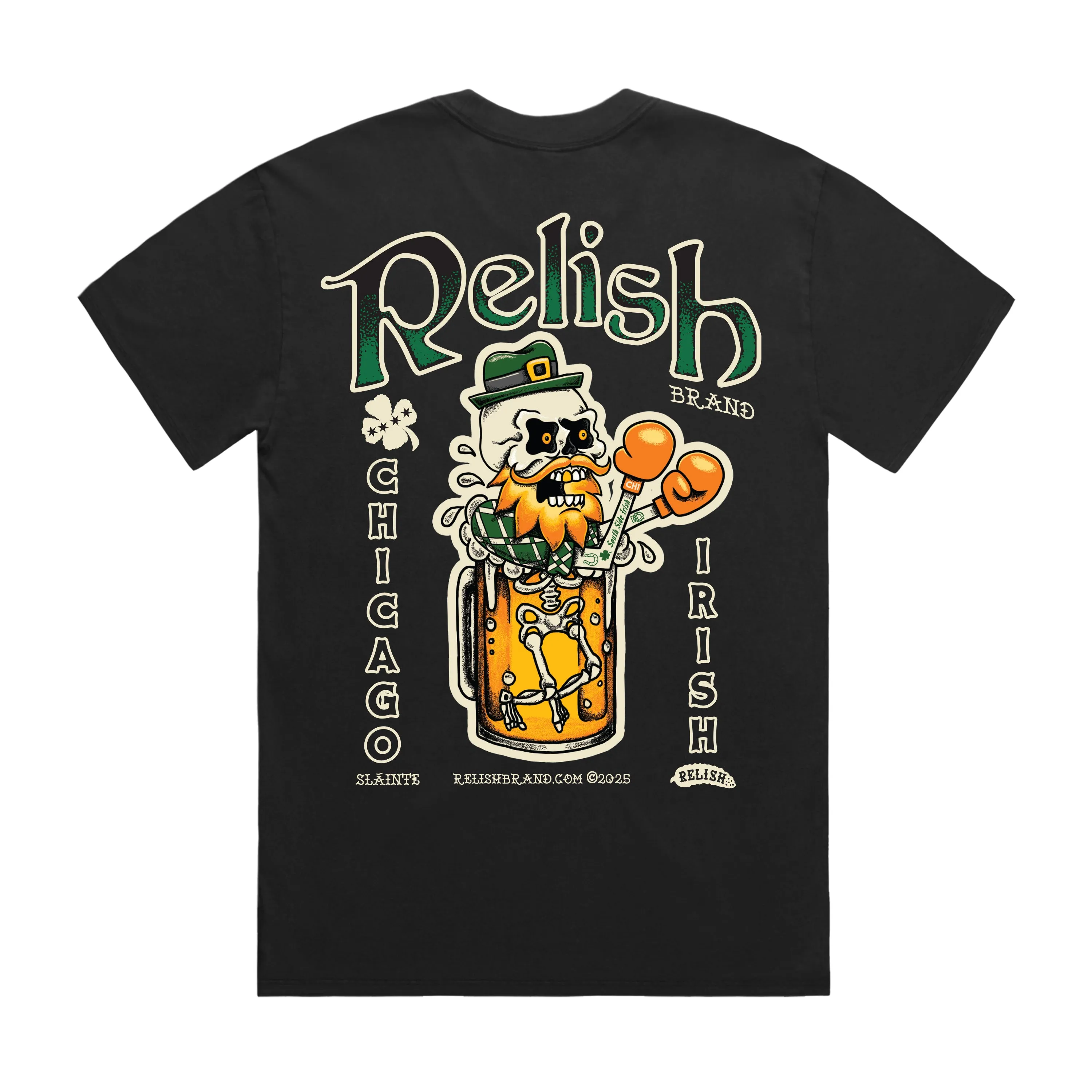 Outdoor Style Trend Comfy Essentials Wear Chi Irish - Leprechaun Beer - Black - Garment Dyed