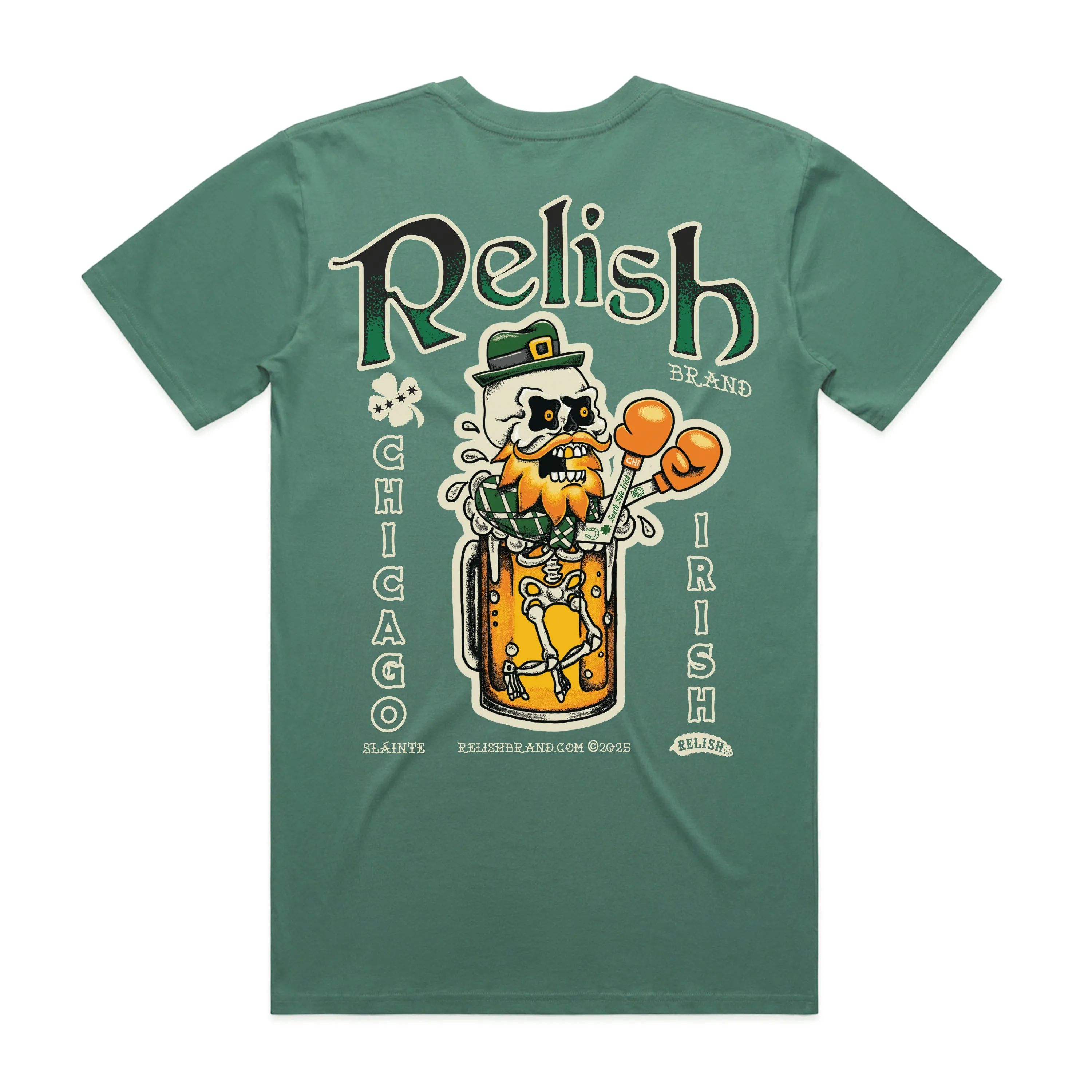 Outdoor Essentials Sporty Layers Chi Irish - Leprechaun Beer - Green Tee - Garment Dyed
