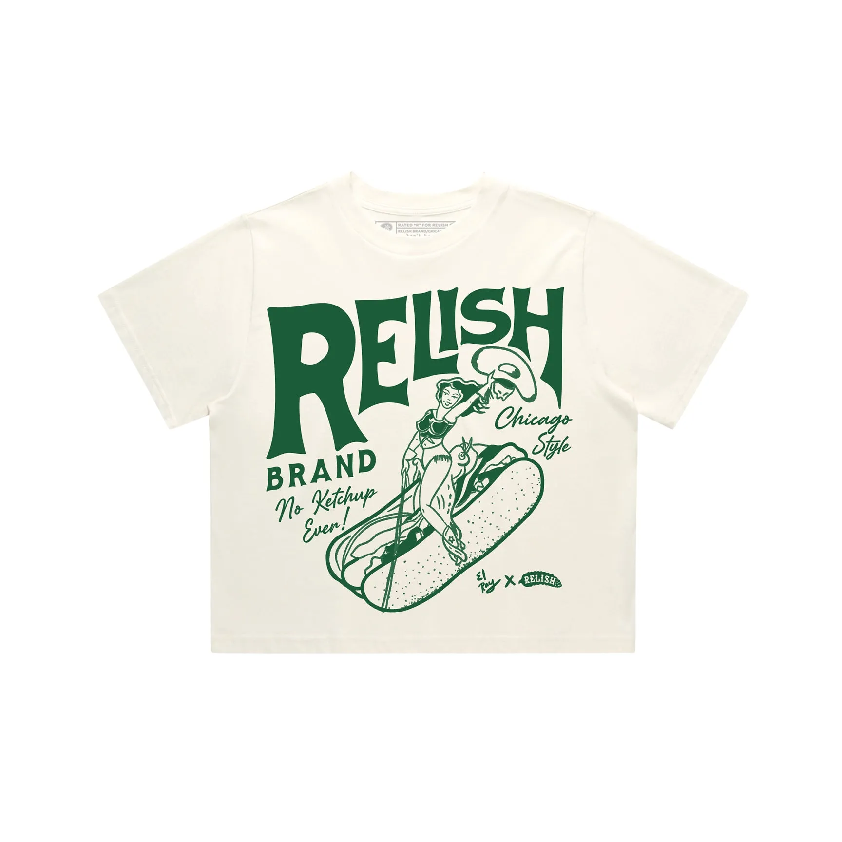 Chi Rider - El Ray Collab - Ivory - Crop Top Stretch Fabric Technology Light Layer