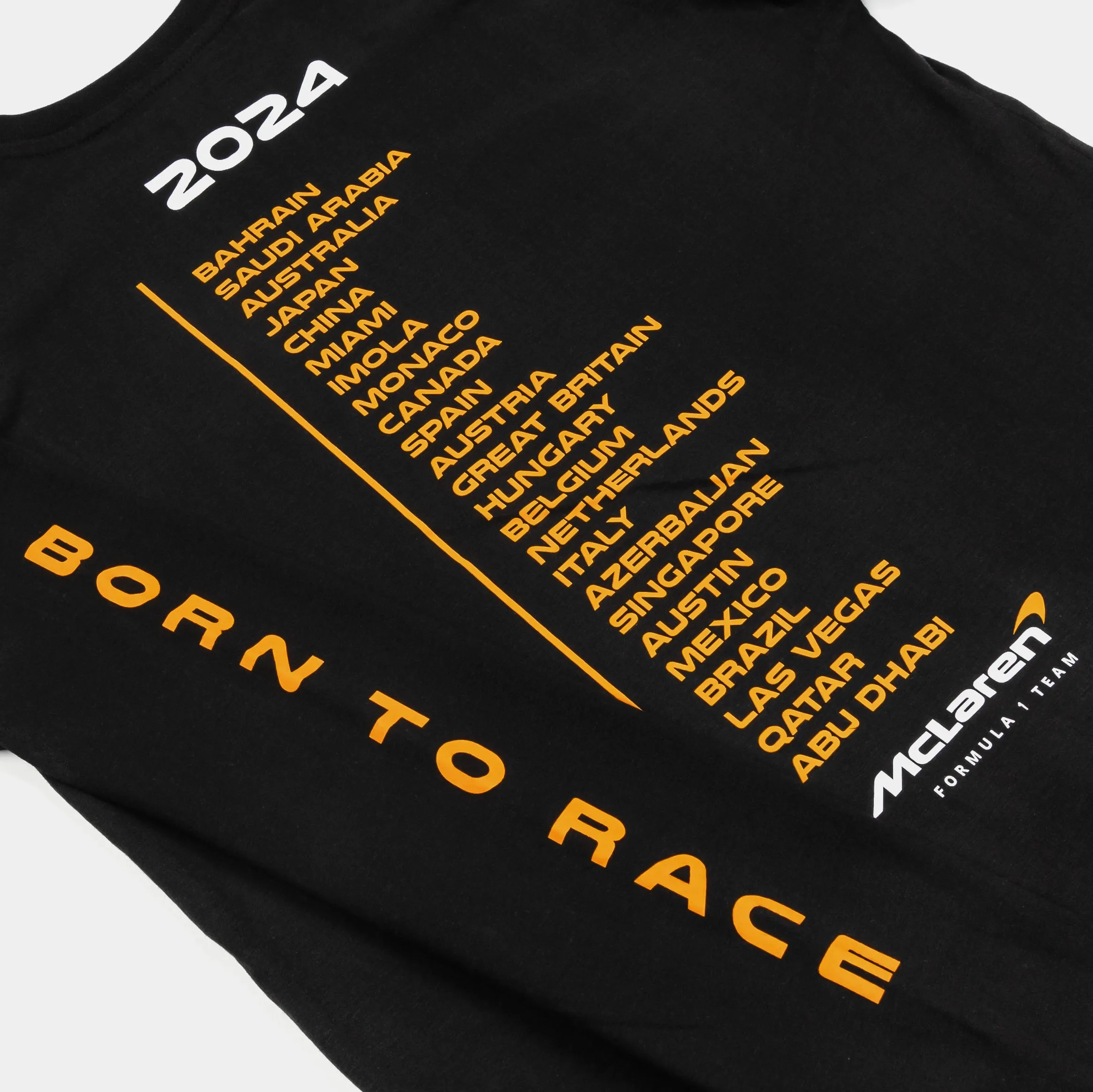 Feminine Fit Hit The Tracks Mens Long Sleeve Shirt (Black/Orange)