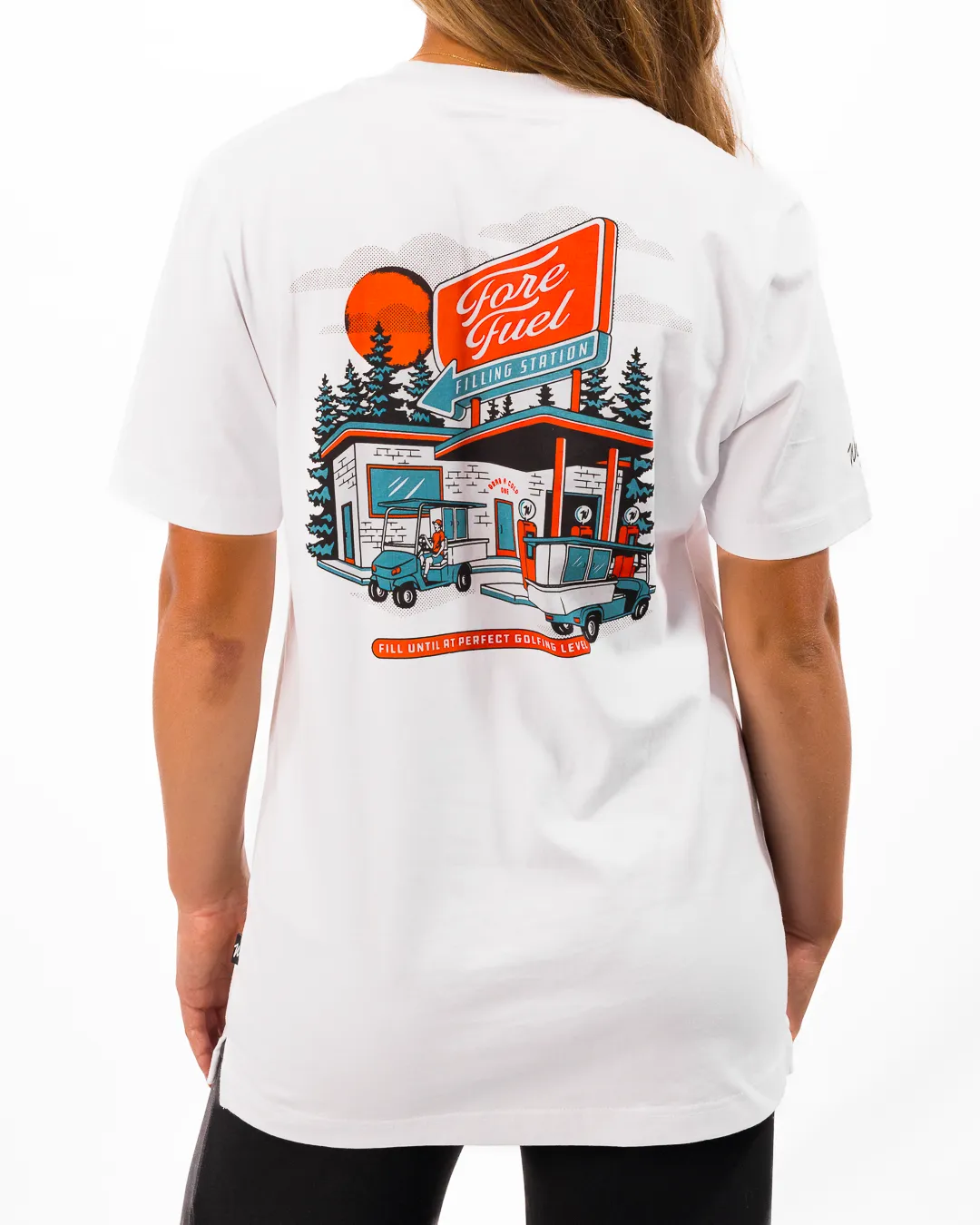 Trendy Layering Embroidered Fore Fuel T-Shirt