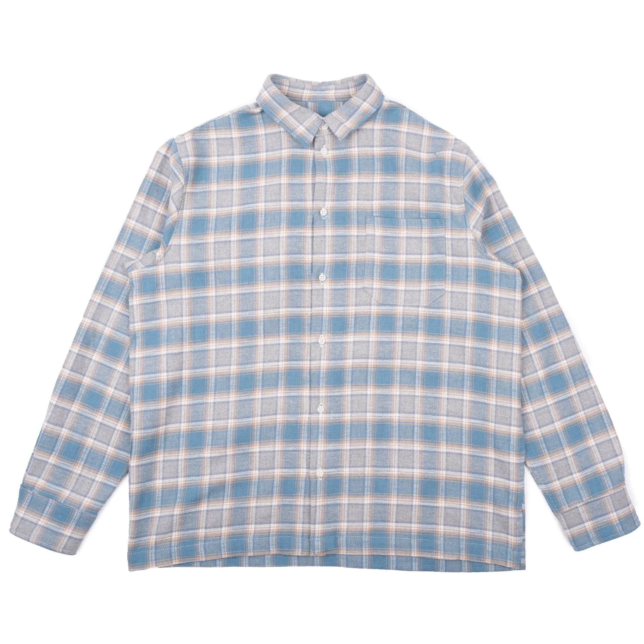 Unisex wear True Shirt - Soft Brushed Faded Flannel - Faded Blue
