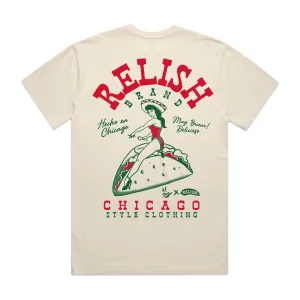 Chicago Se?orita - Taco Tee - El Ray Collab - Ivory - Garment Dyed Chic Cut