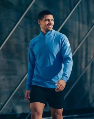 product twill durability Functional Features Chill Half Zip in Sky Blue