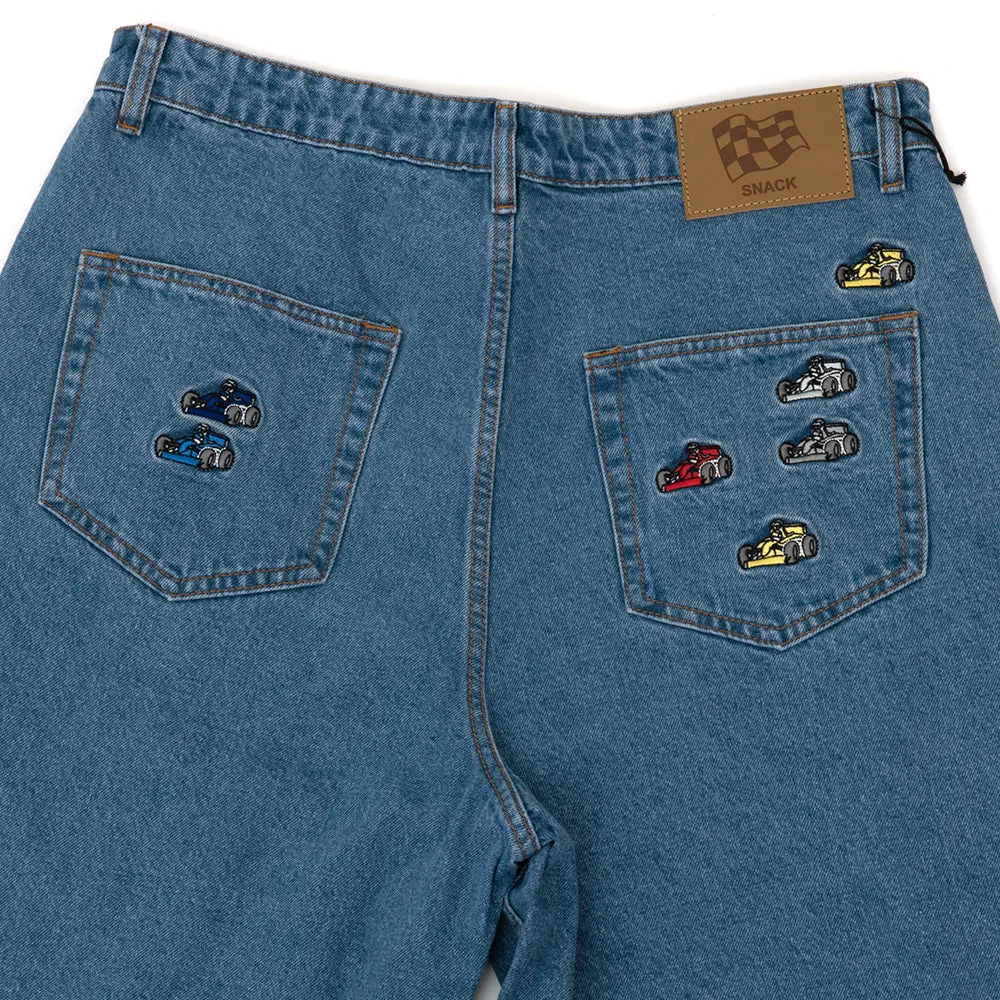 Pole Position Jean Shorts (Denim) Flexible Layer Fit