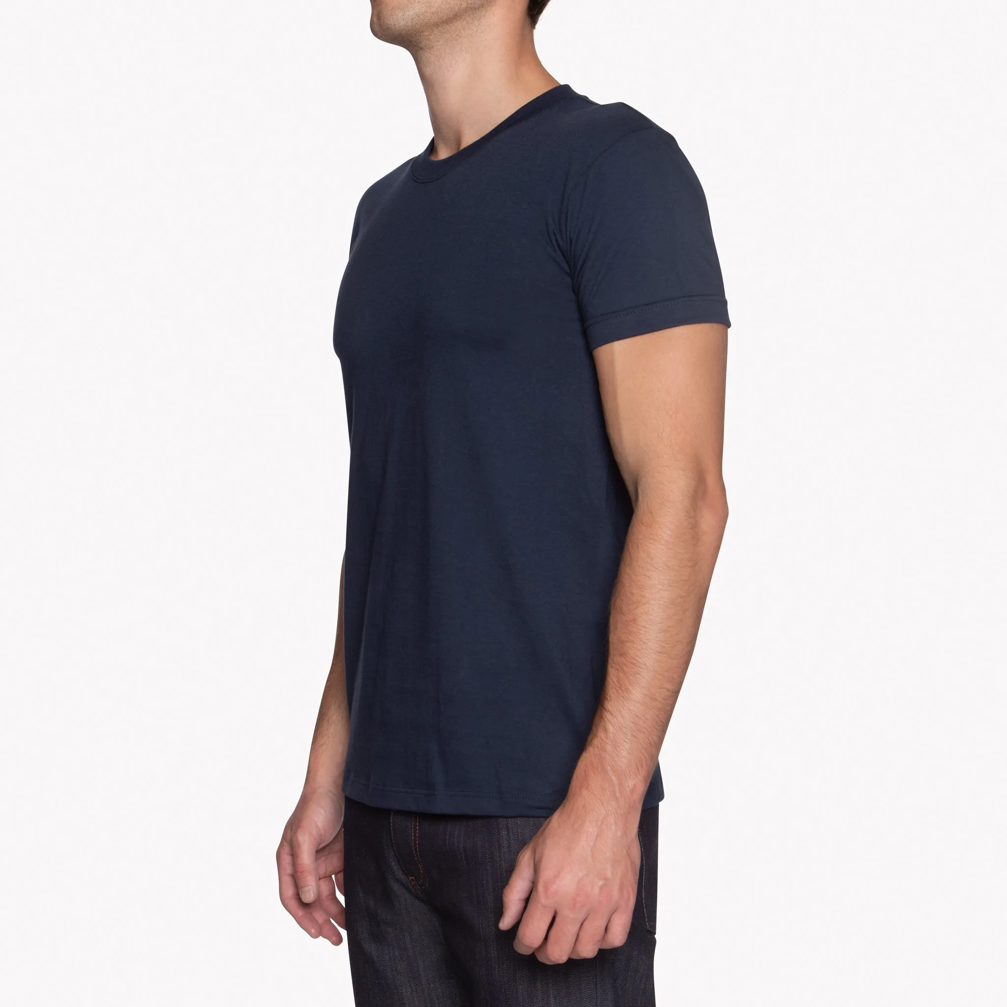 sports performance Lint Resistant Surface Circular Knit T-Shirt - Solid Navy