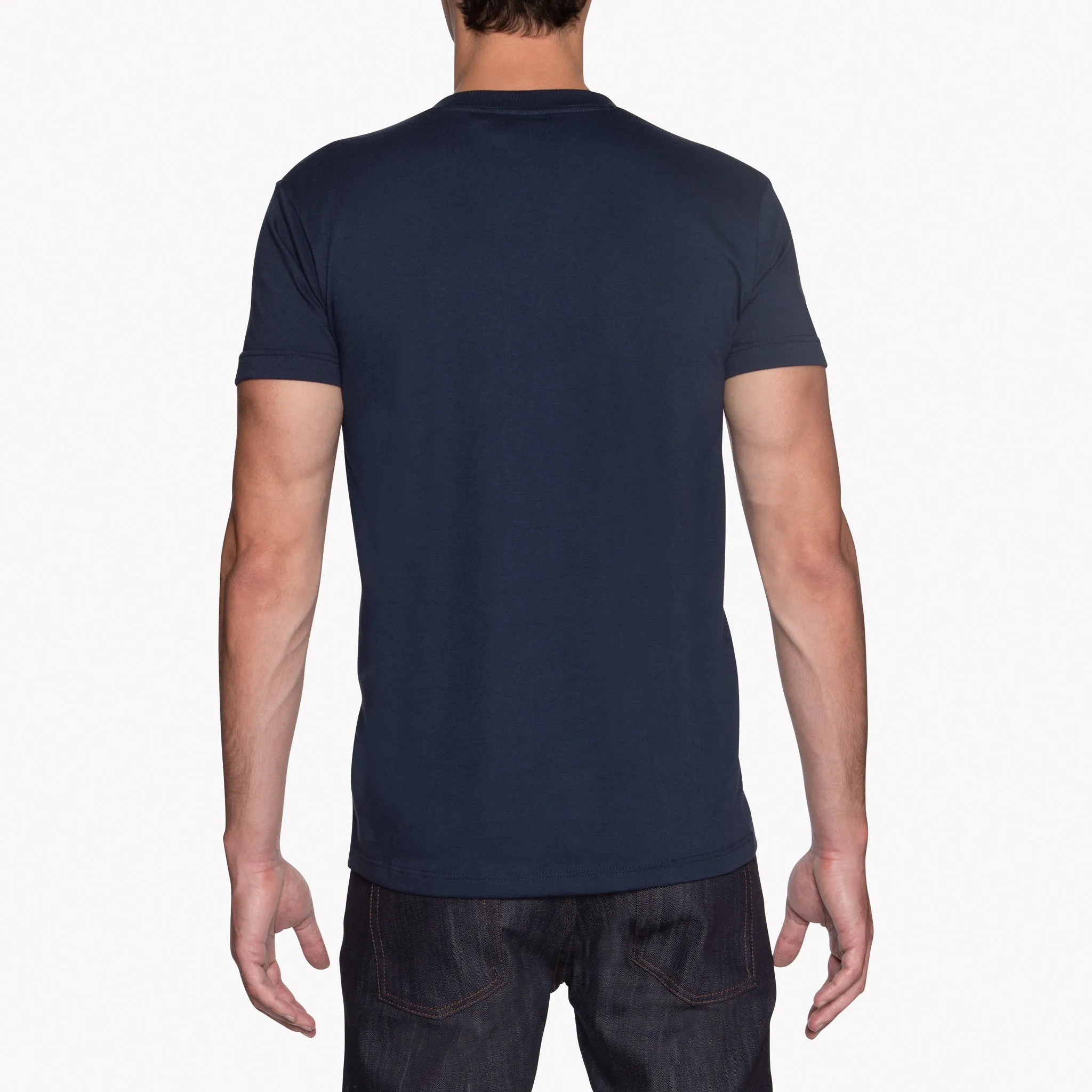 Circular Knit T-Shirt - Solid Navy Performance Stretch Outdoor Adventure