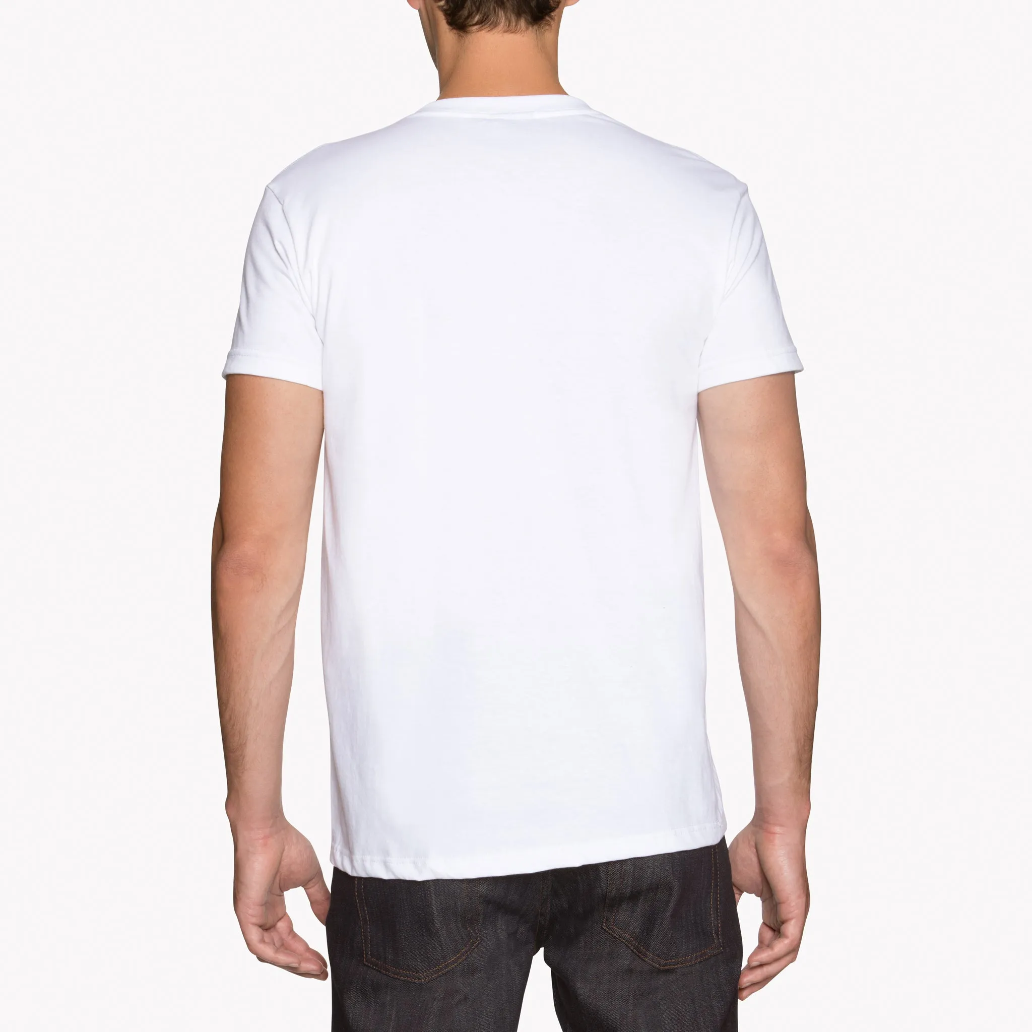 Circular Knit T-Shirt - White? Casual Everyday Soft Brushed Finish