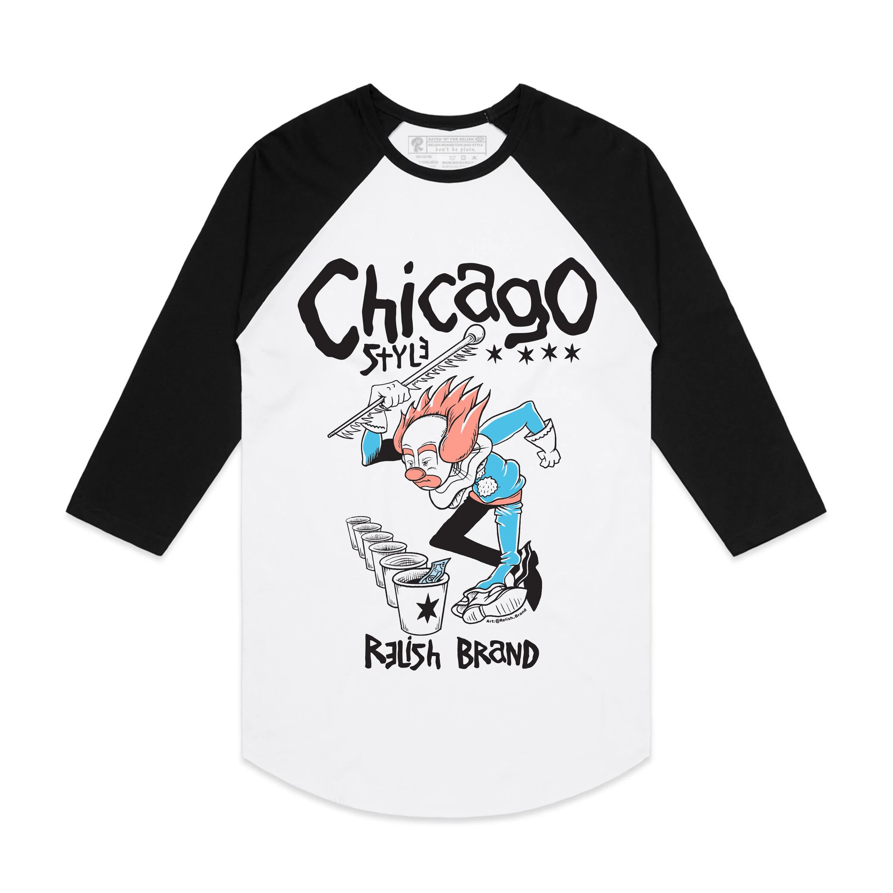 Circus Jerk - Buckets tee 3/4 baseball tee Autumn Wear