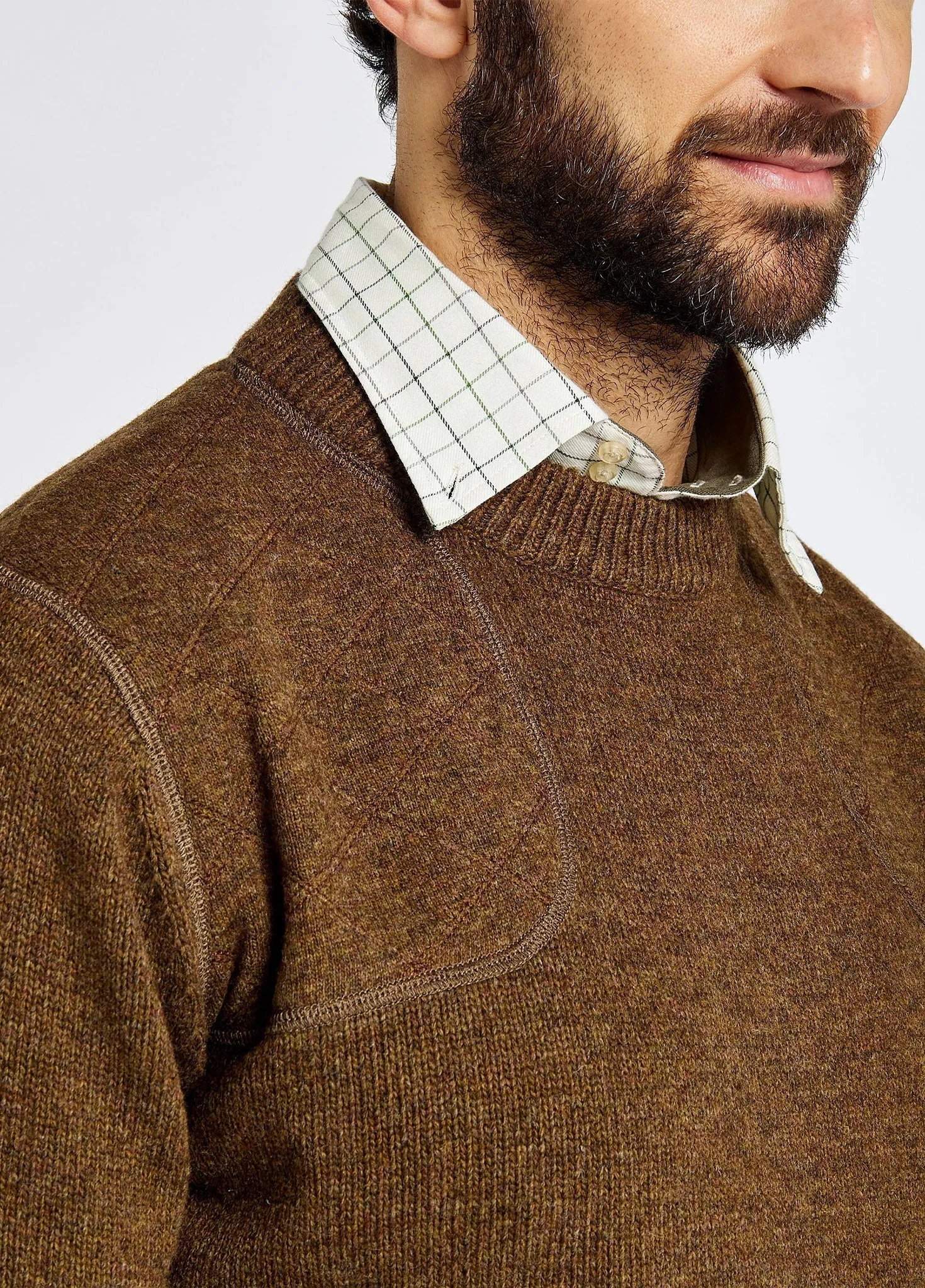 Flexible Outerwear Clarinbridge Men's Crew Neck Sweater - Bronze