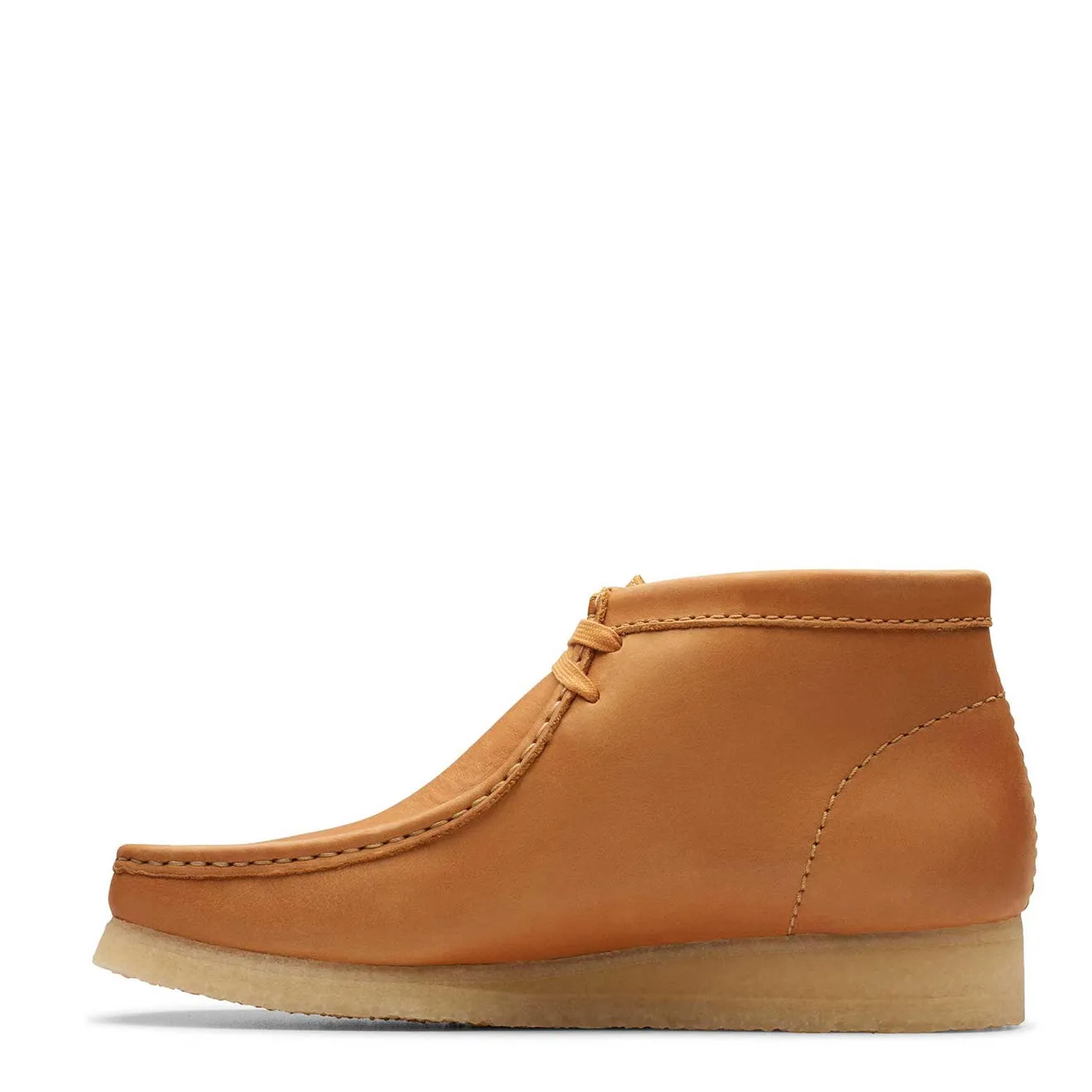 Lace Up Low Profile Design Clarks Originals Wallabee Boot Mid Tan Leather