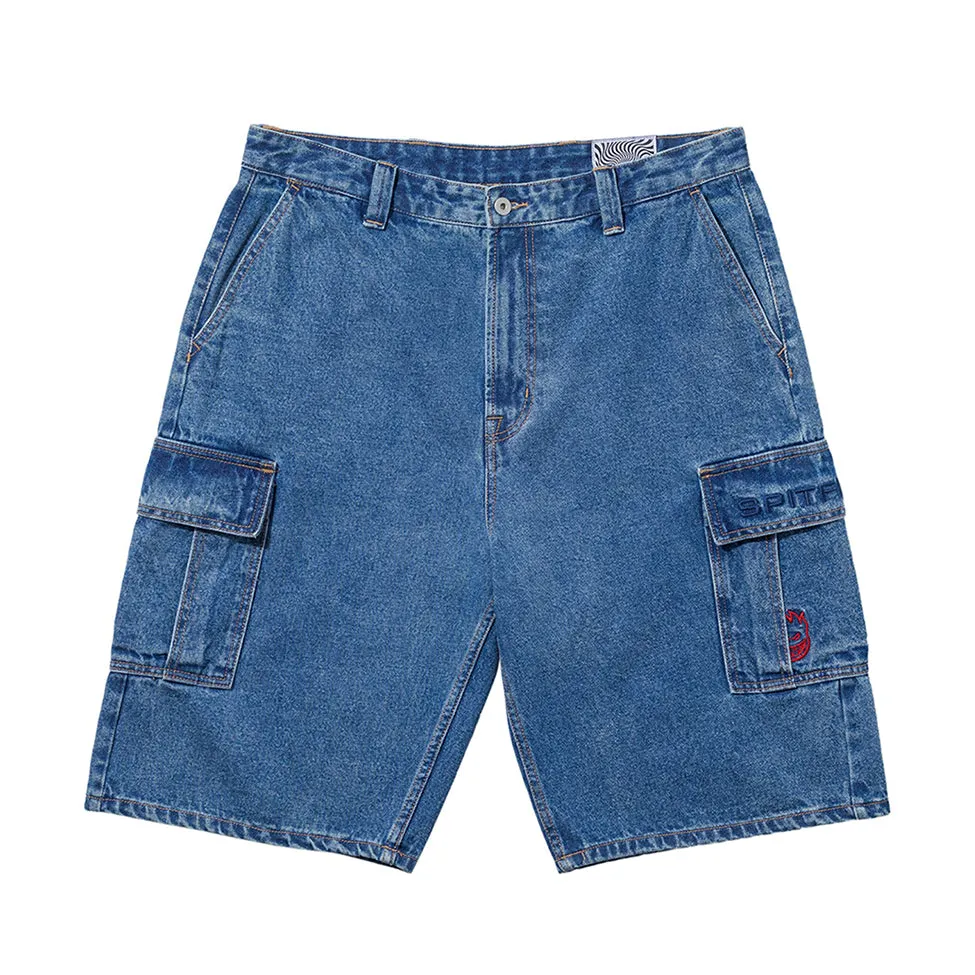Classic 87' Denim Cargo Short (Light Stone Wash) (S) Breezy Vibe swim trunks