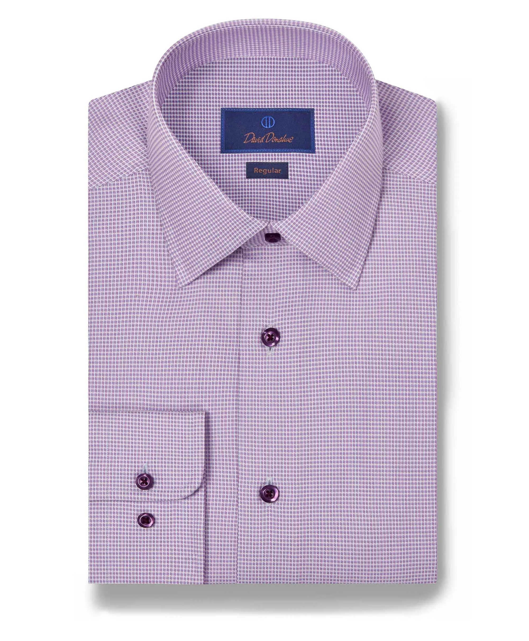 Soft Touch Fabric hypoallergenic material RBSP11004652 | Berry Micro Dobby Dress Shirt