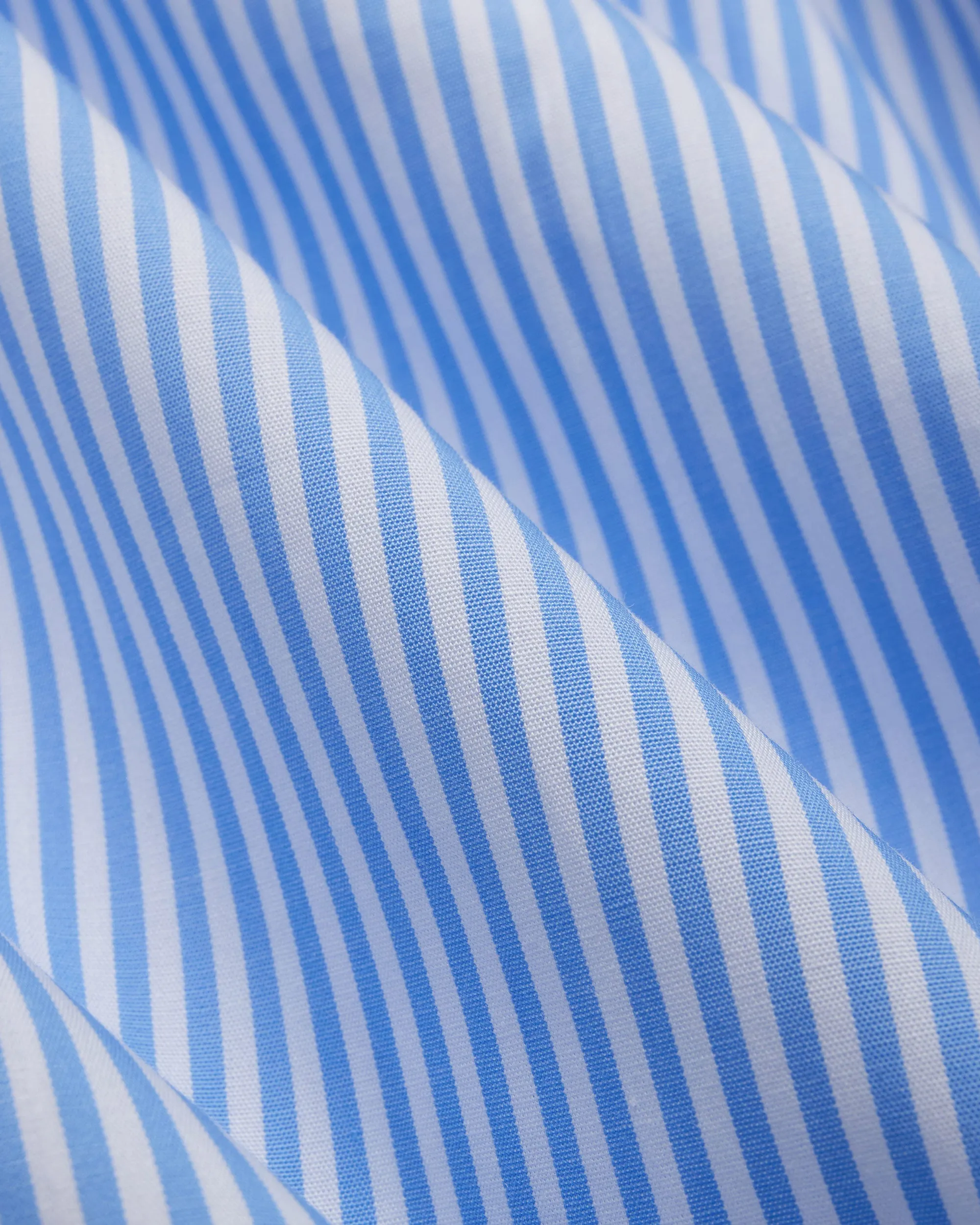 Made-in-Canada Light Blue Candy Stripe Spread Collar Dress Shirt - Classic Fit Functional Fashion