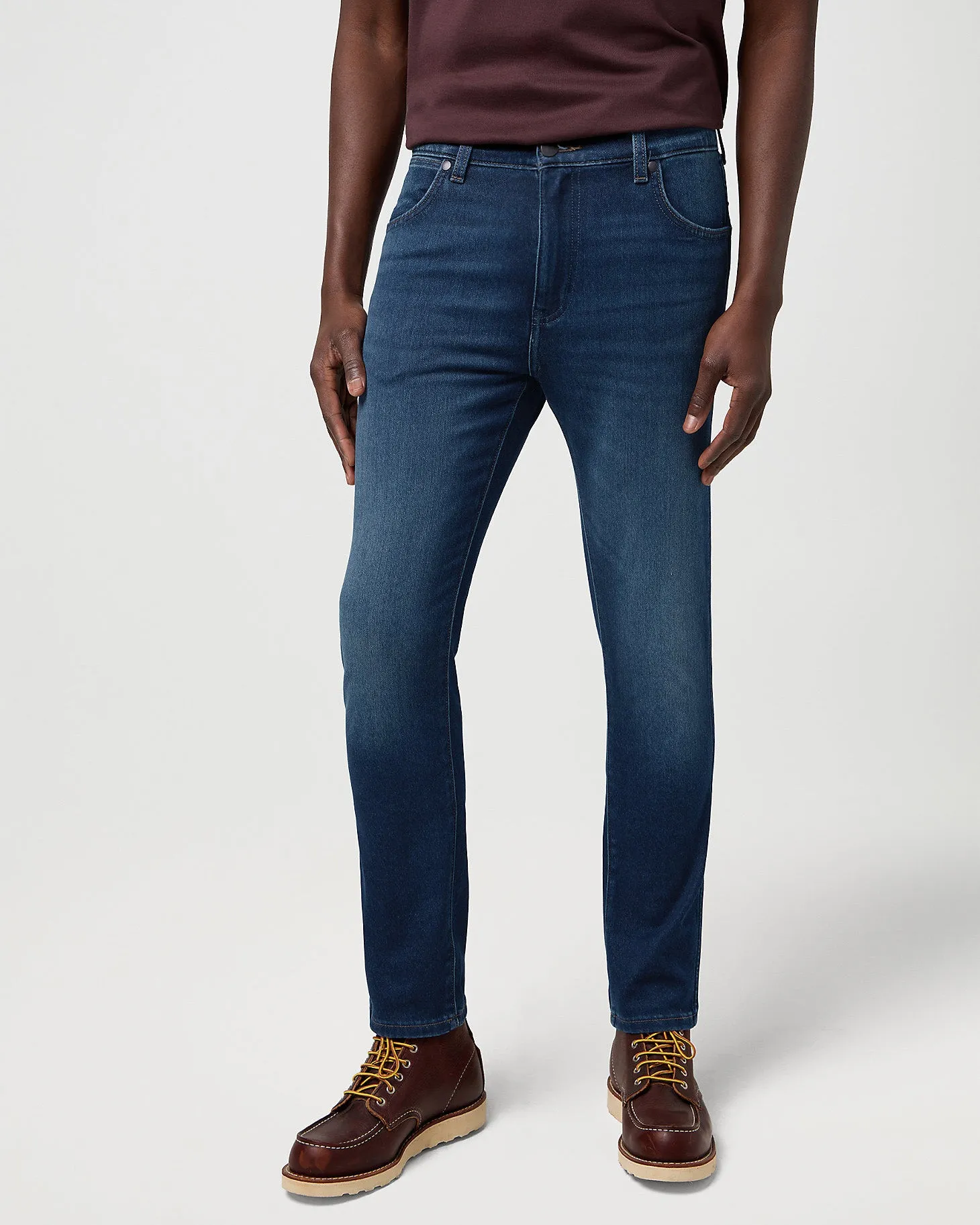 Wrangler Larston 'Epic Soft' Slim Tapered Mens Jeans - Fog Everyday Confidence