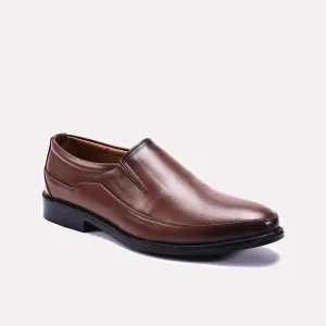 Lead Step Brown Slip On Dress Shoes 0110703