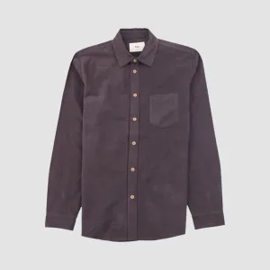 Trendy Wear Summer Camp Folk Direction Babycord Shirt Black Grape