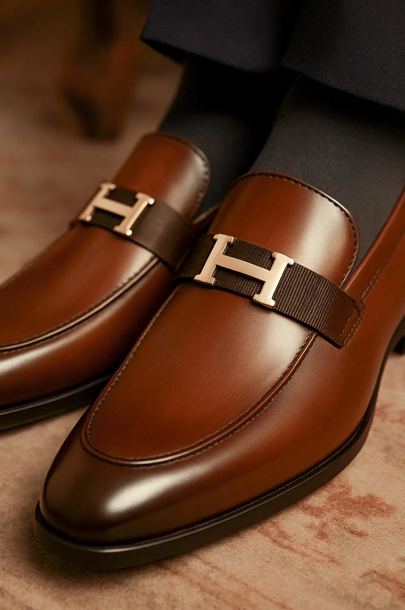 Daily Edge Coffee Men Formal Moccassins