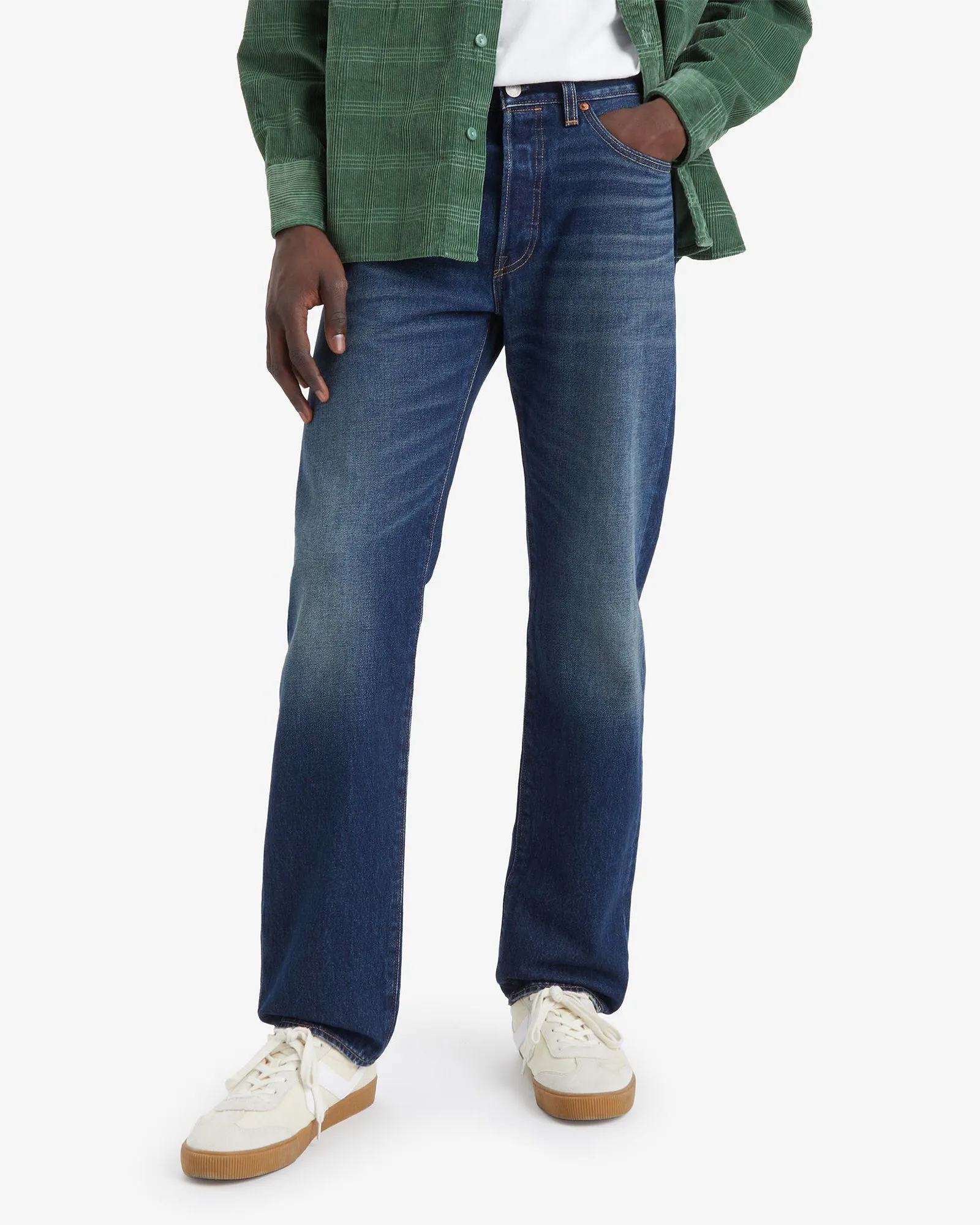 Easy Care All Season Fit Levi's? 501 Original Regular Fit Mens Jeans - On The Borderline