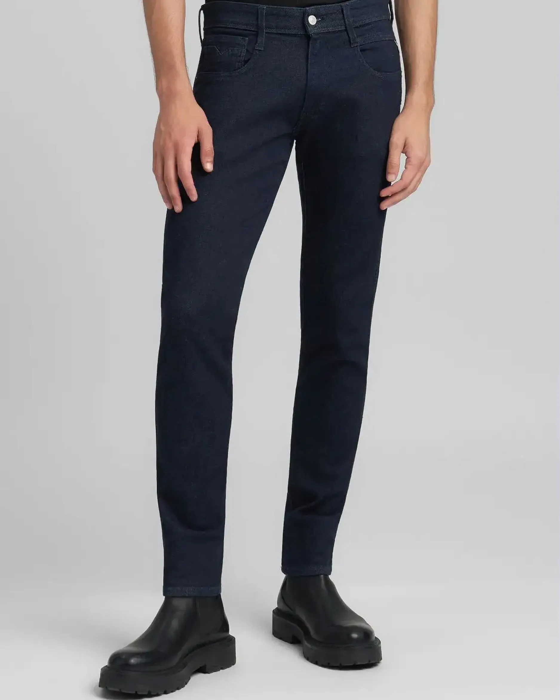 Replay Anbass Slim Fit Mens Jeans - Dark Blue Stretch Soft