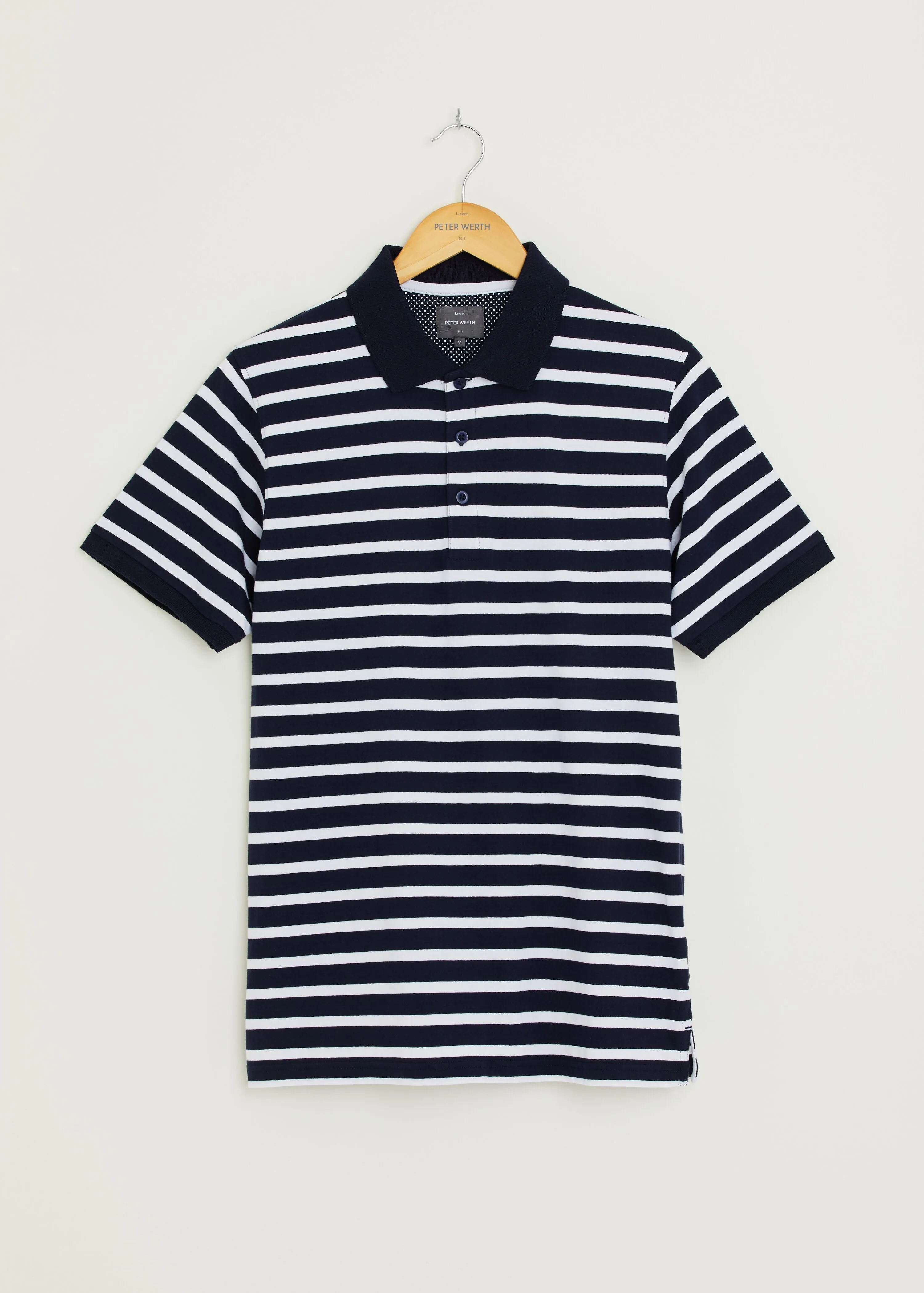 Casual Comfort Gresley Polo Shirt - Navy/White