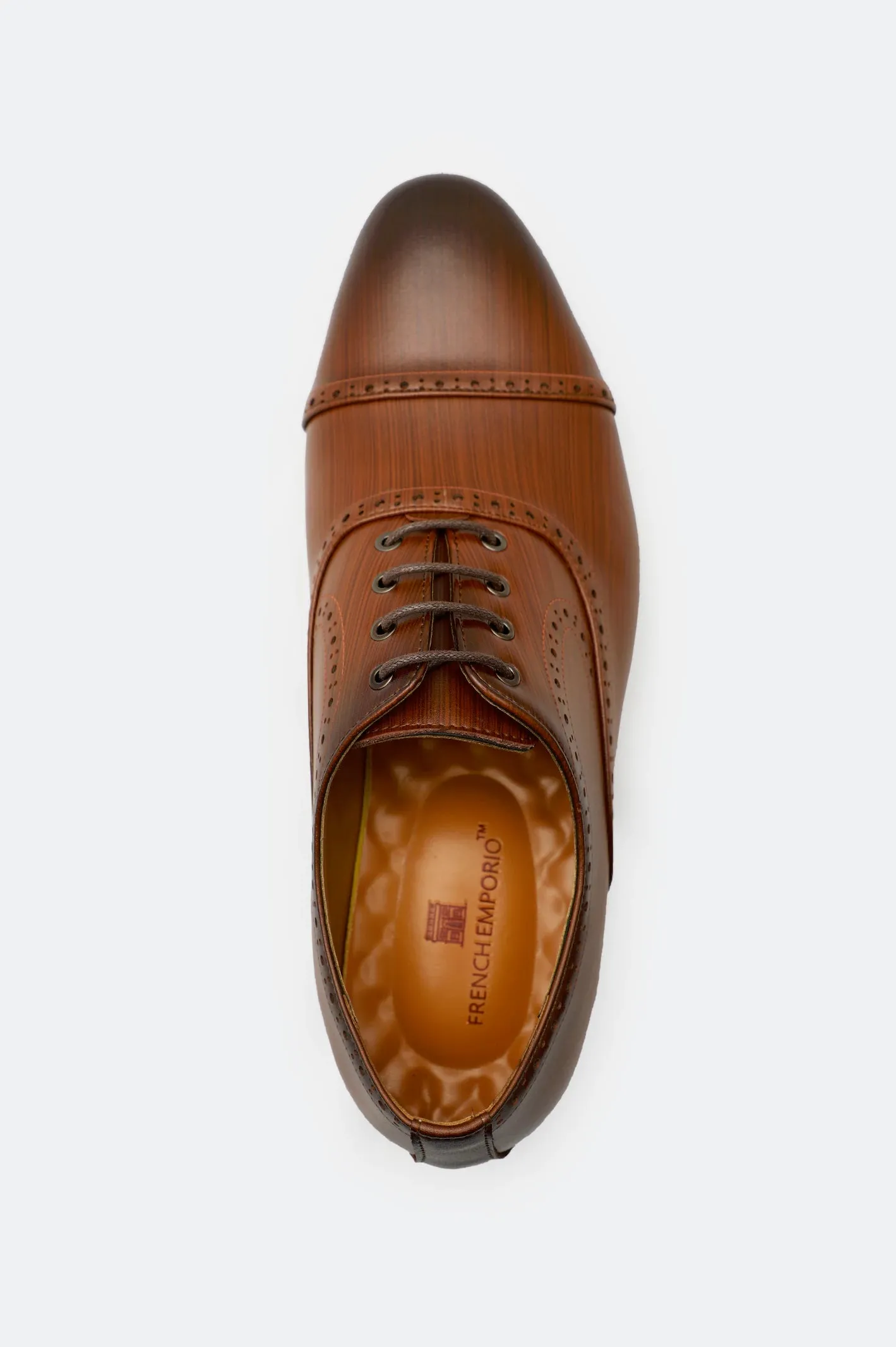 Coffee Men Formal Derby Lace Shoes Day To Night
