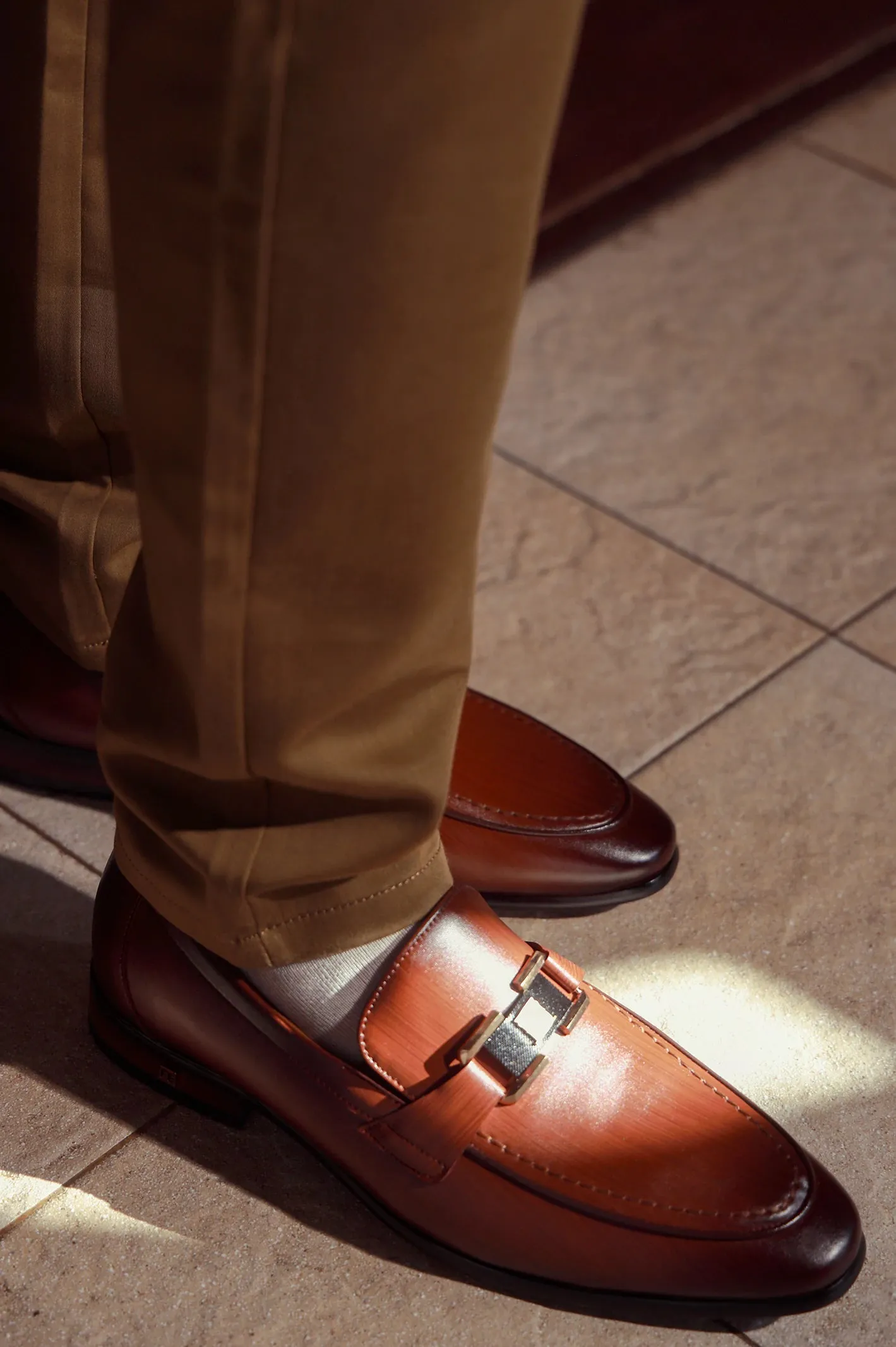 Coffee Men Formal Moccassins Crisp Fit