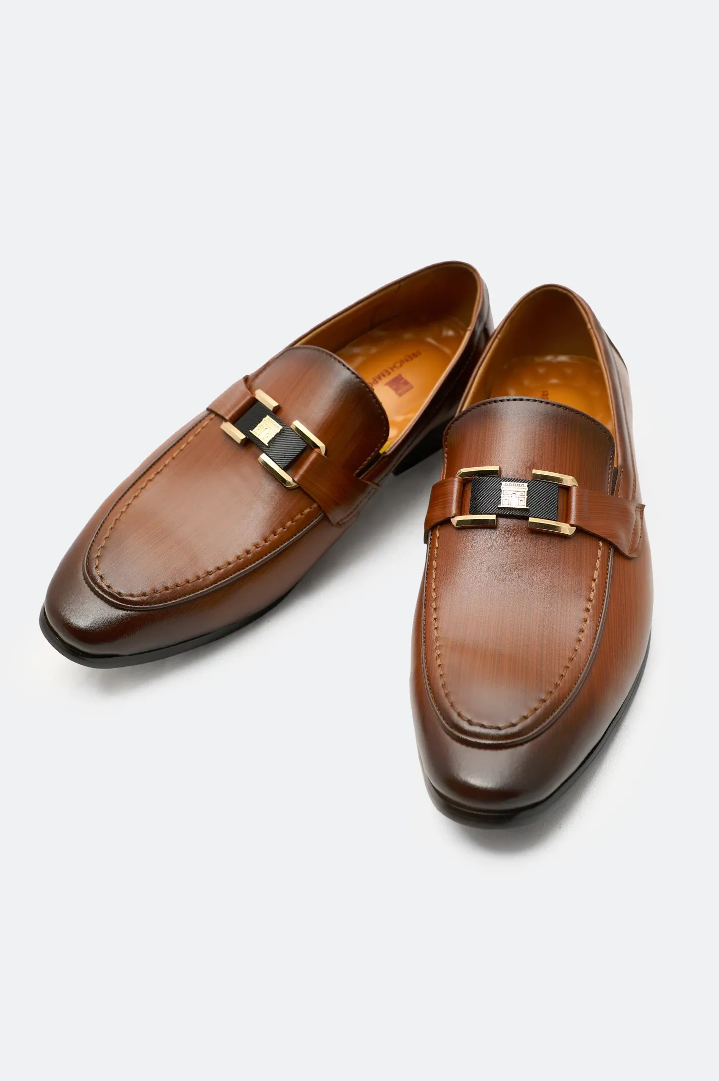 Matte Line Water Safe Coffee Men Formal Moccassins
