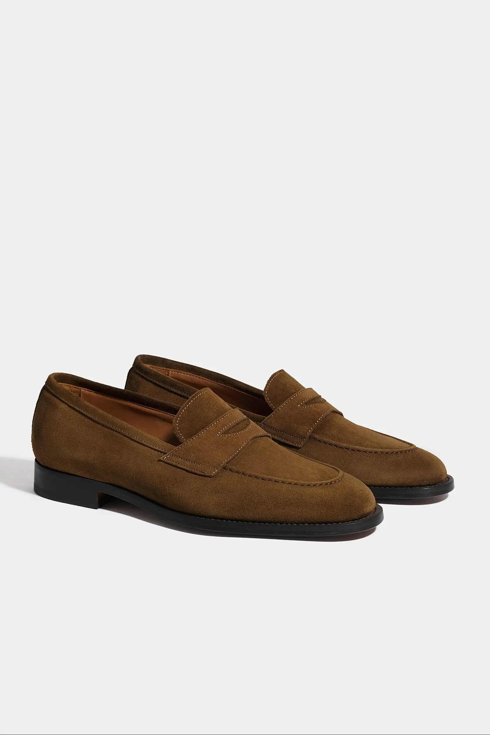 Cognac suede penny loafers - Made in Italy Daily Go Slip-On Comfort