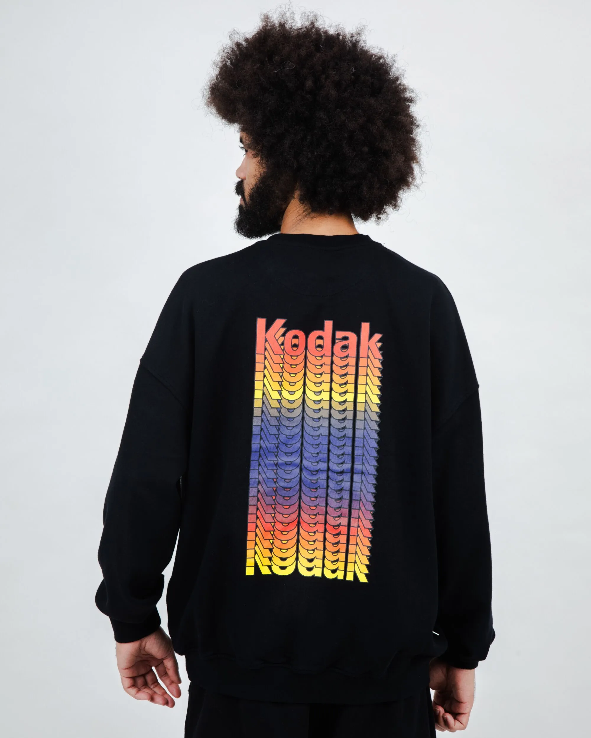 Kodak Color Oversize Sweatshirt Black Modern Sporty