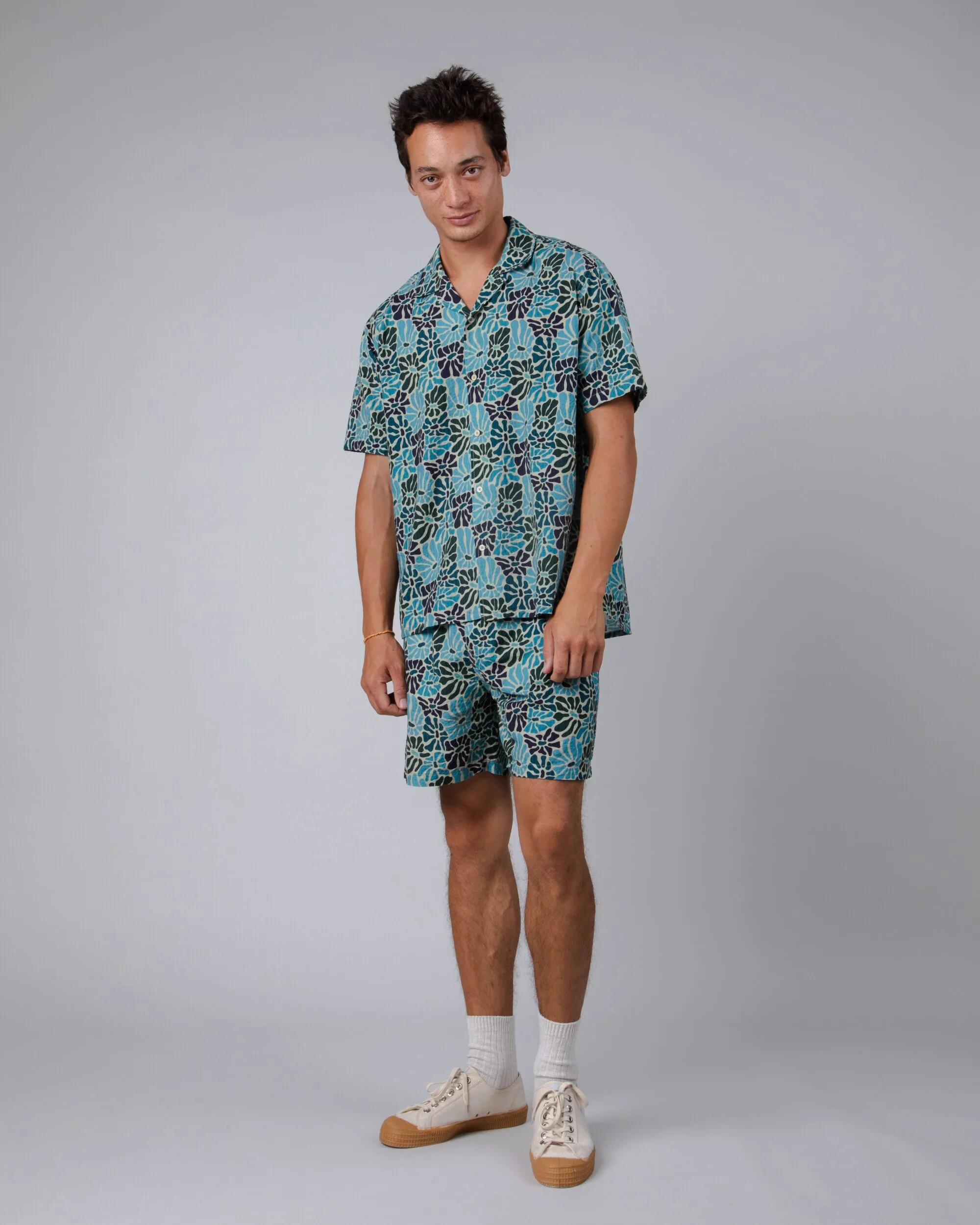 stretchy design Comfortable Movement Spring Short Blue