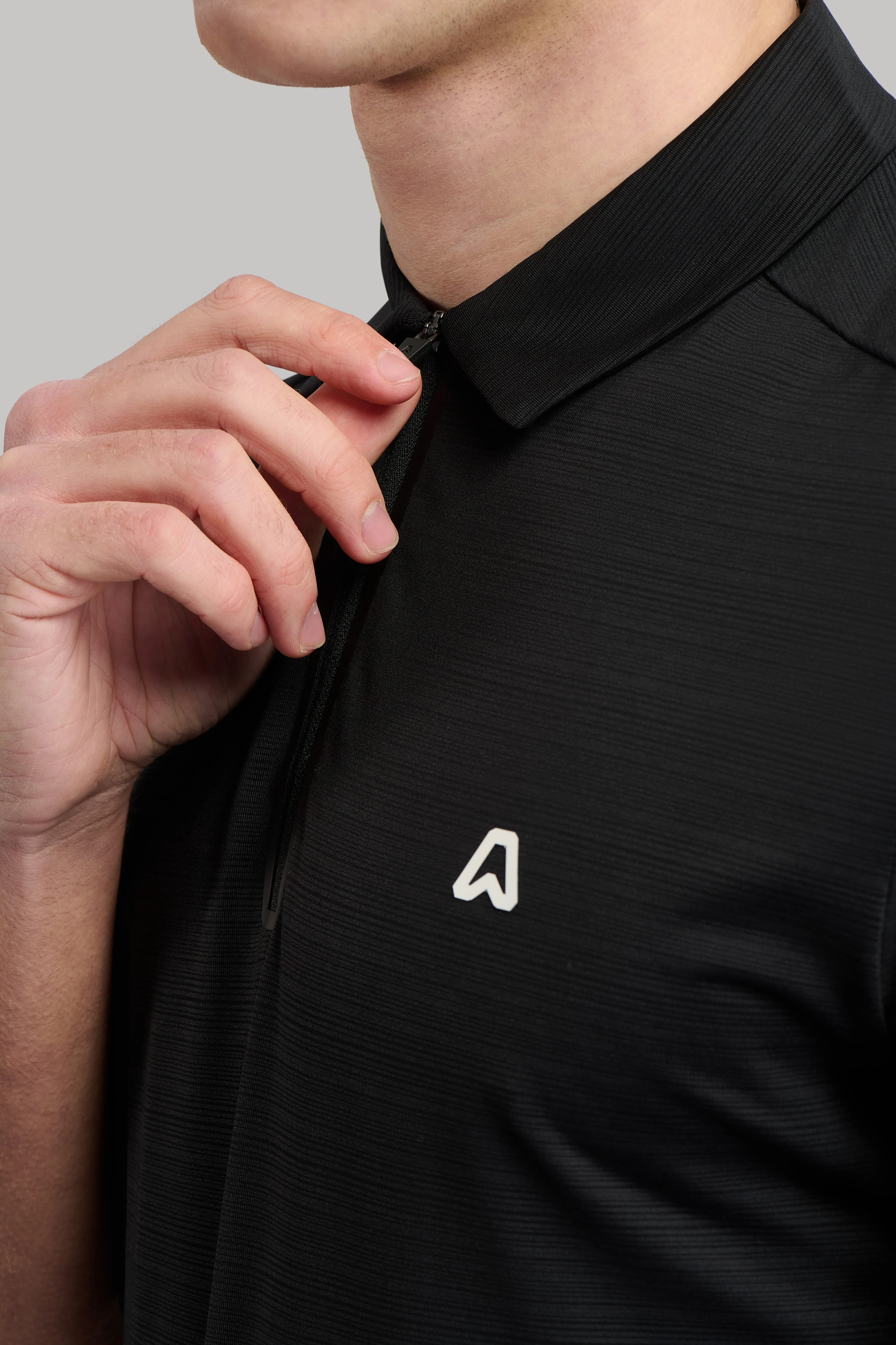 Comet Technical Golf Polo Shirt - Putter Black Sleek Fit