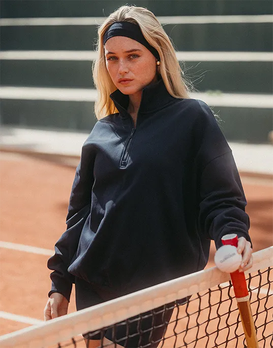 Clubhouse Funnel Neck Zip in Twilight Navy durability test Seasonal Trend