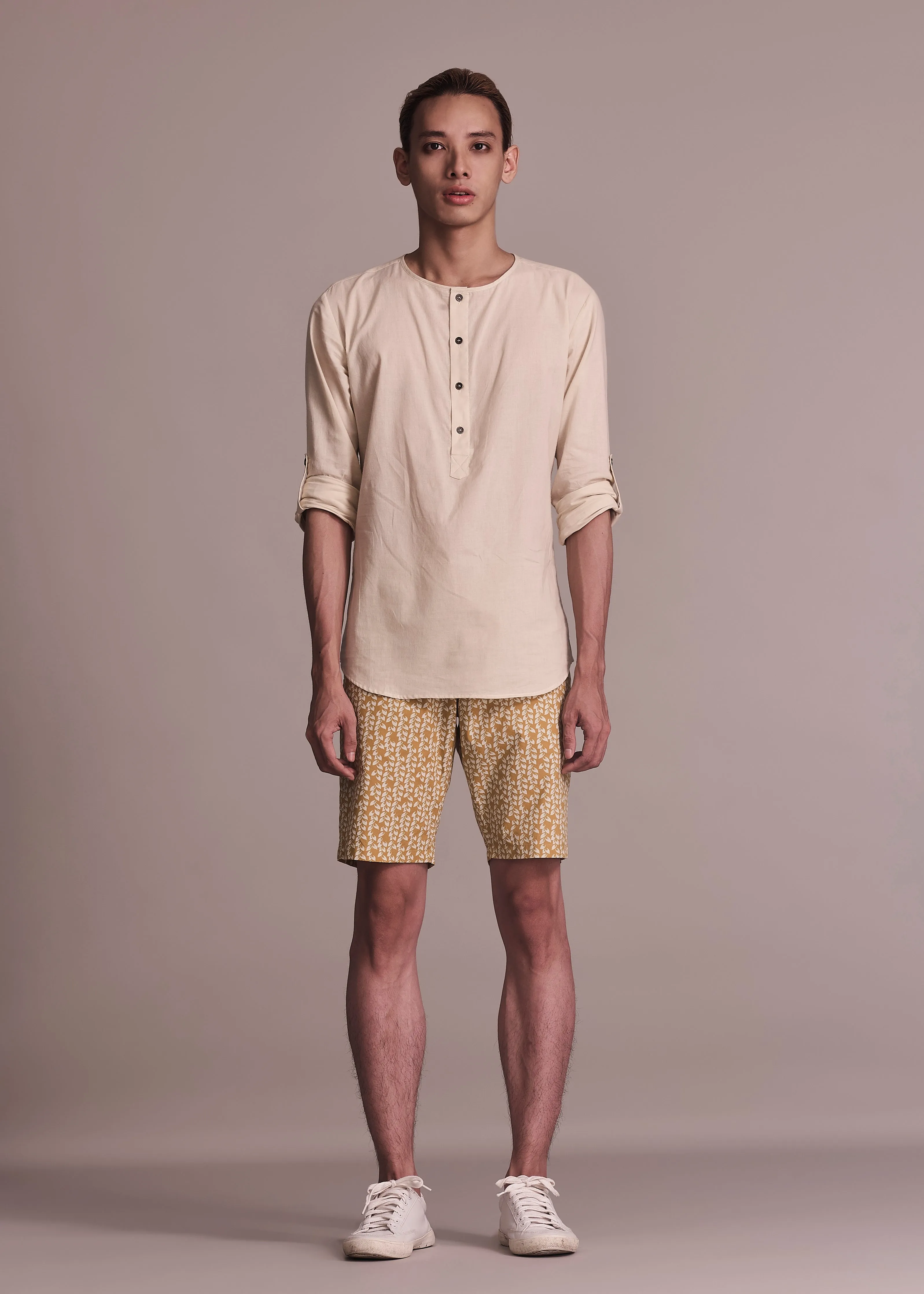 TEA - SAND Asymmetrical Cut Breathable fabric