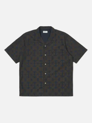 Layered Design Navy Mitla Print Cotton Road Shirt