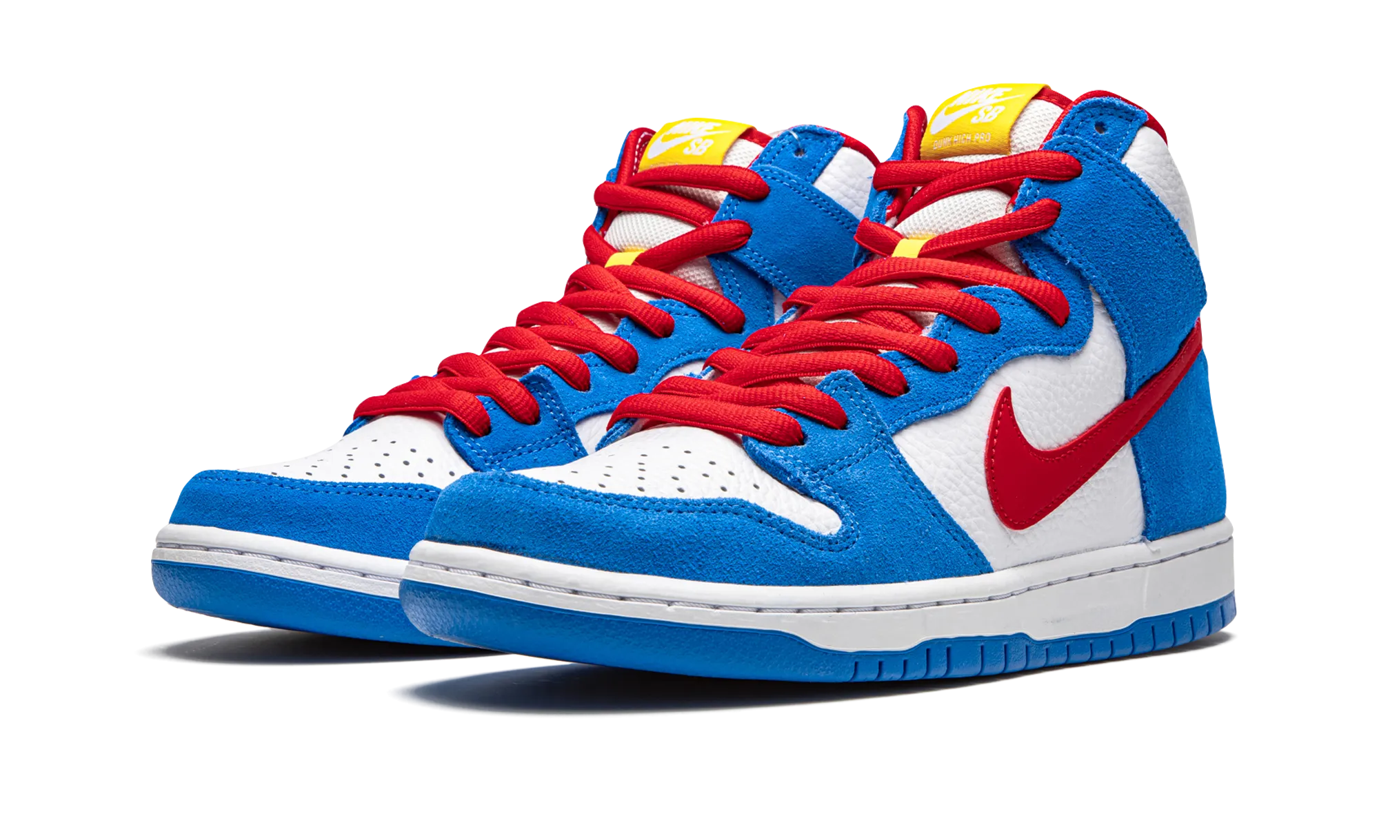 Bold colors SB Dunk High "Doraemon"
