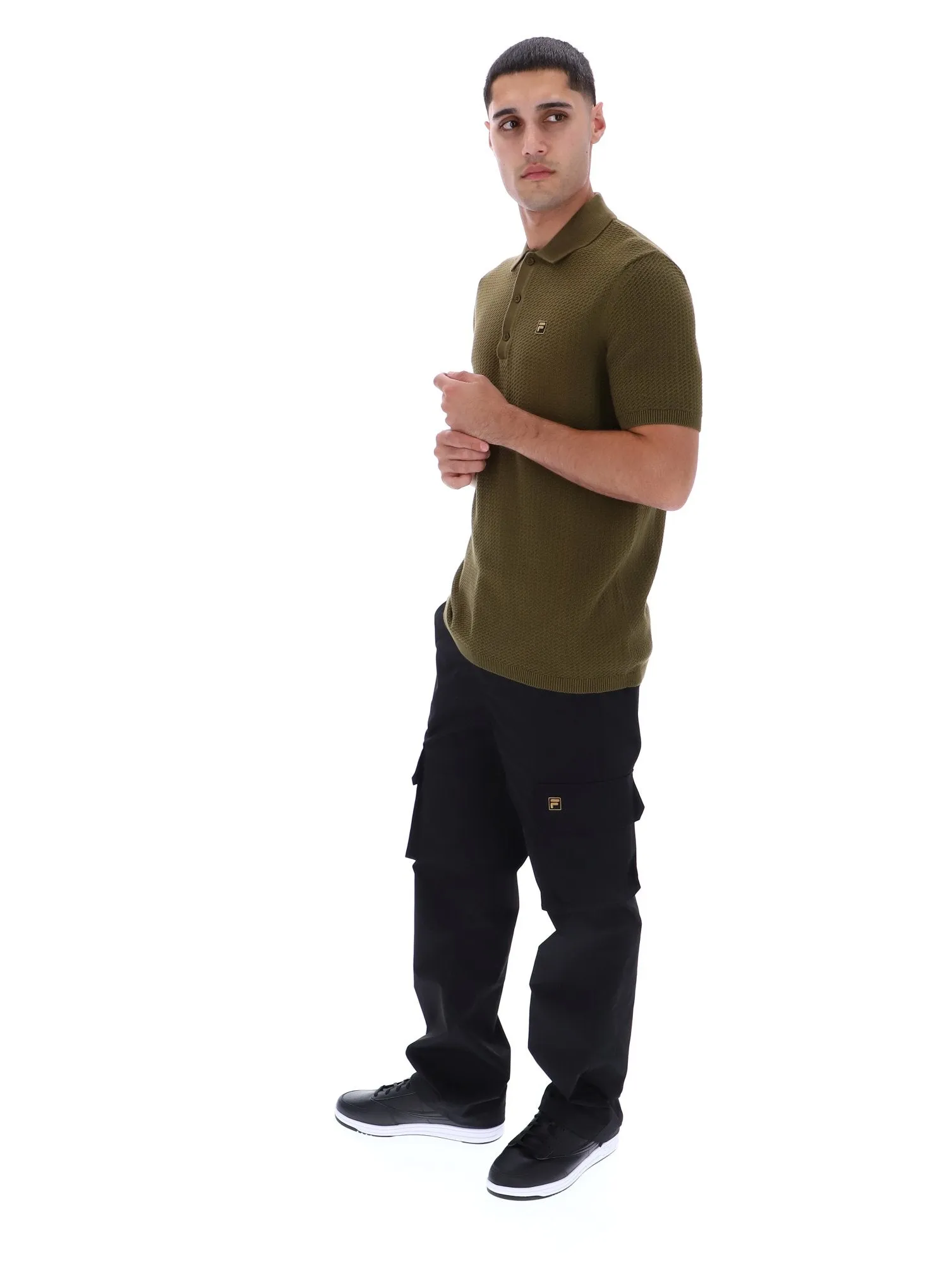 Sander Textured Knit Polo Shirt Bright and Bold Soft and breathable