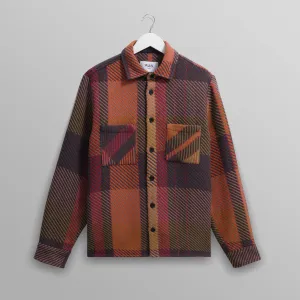 Wax Whiting Overshirt Tempo Check Orange Multi Vibrant color Unisex Design