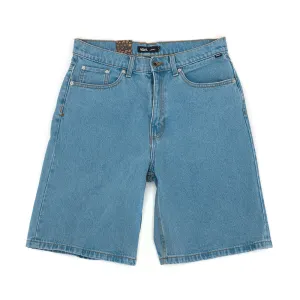Check-5 Baggy Denim Shorts (Stone Wash / Blue) (S) VBU Quick Movement Fit Multi Directional Flex Zones