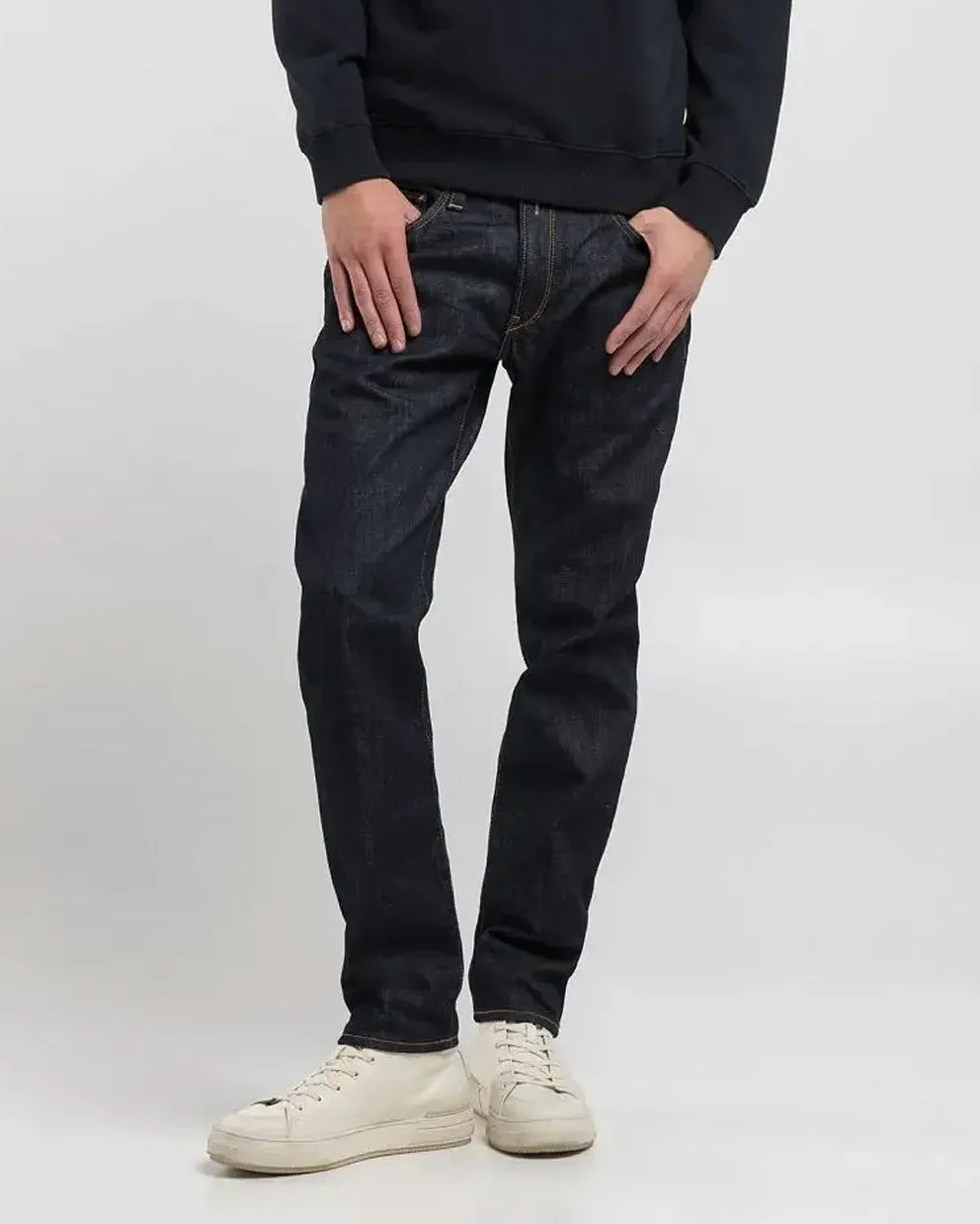 Couple Look Athlete Fit Festival Outfit Replay Royal Eagle Neaal Slim Fit Mens Jeans - Dark Blue