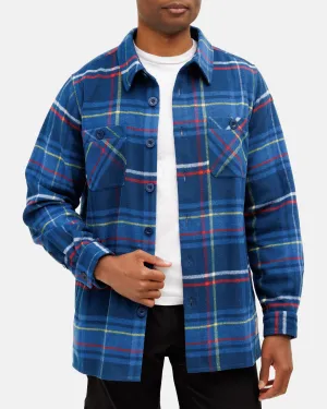 Cocky Rooster Men's Heavyweight Flannel Overshirt Clean Fit Design EcoFriendlyInsulation