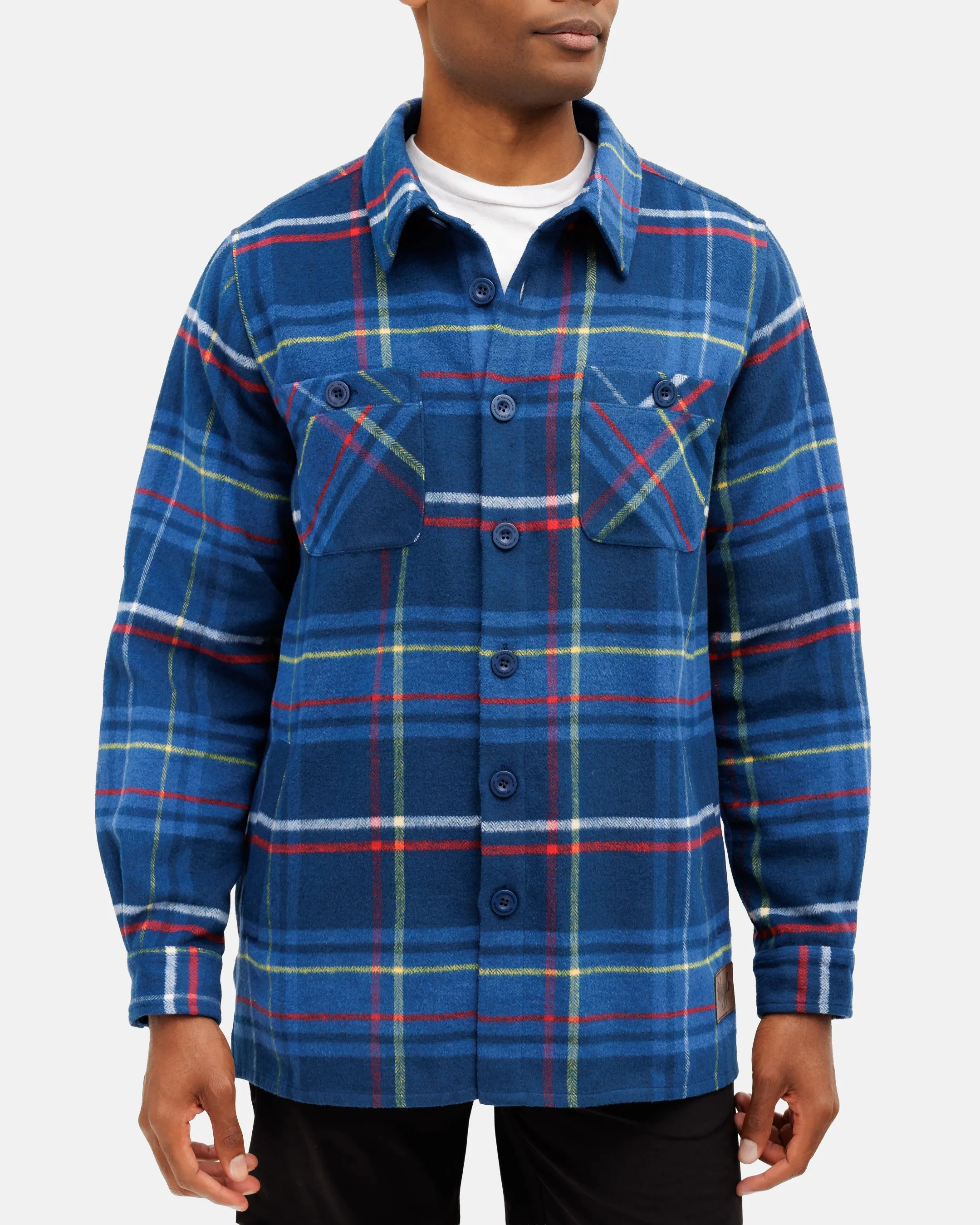 Cocky Rooster Men's Heavyweight Flannel Overshirt Heavy Duty Buckle Urban Fit Look