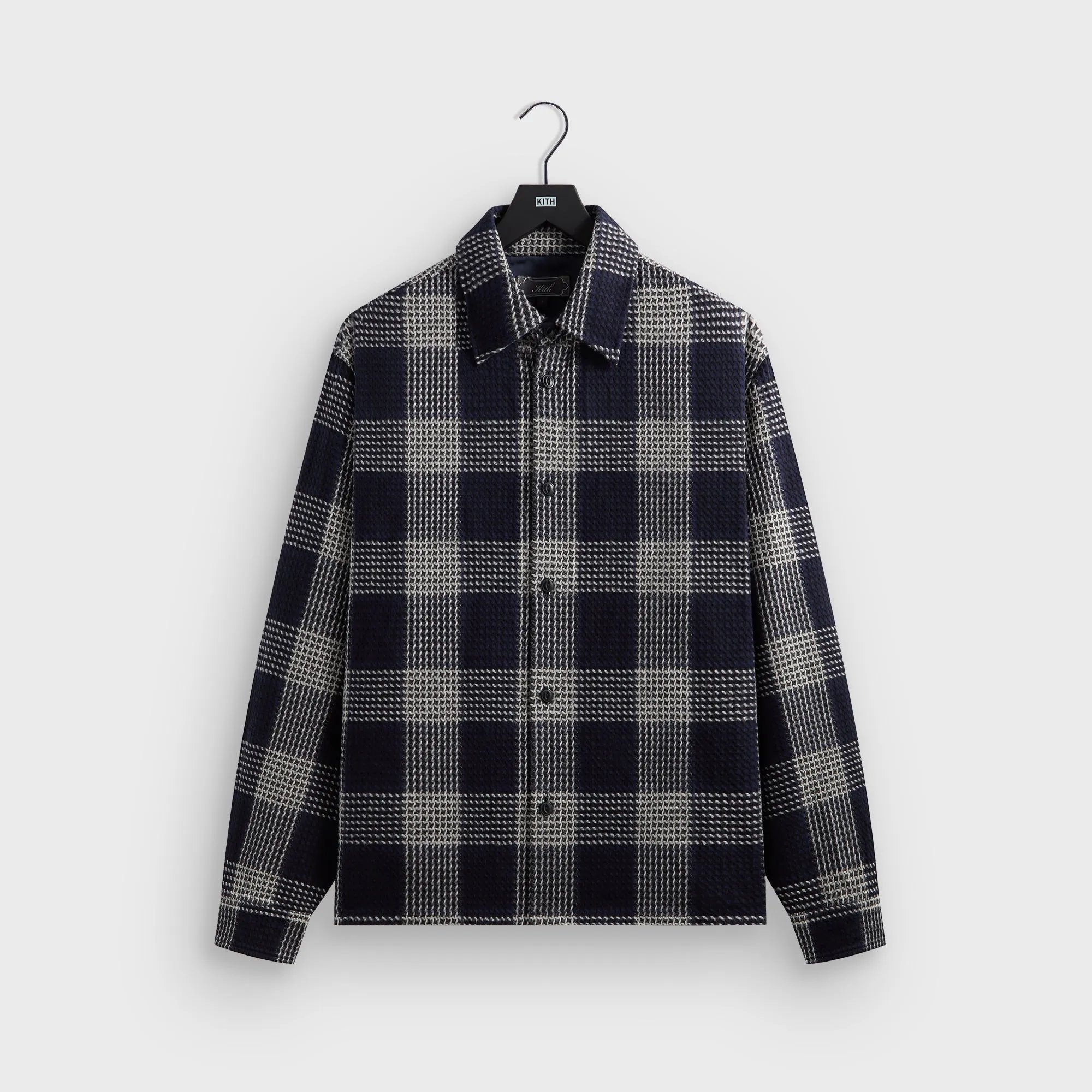 ripstop fabric Kith Textured Plaid Deon Shirt - Nocturnal