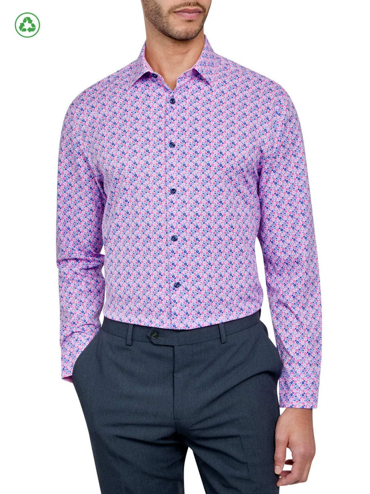 Smooth Finish Limited Edition FLORAL PERFORMANCE DRESS SHIRT