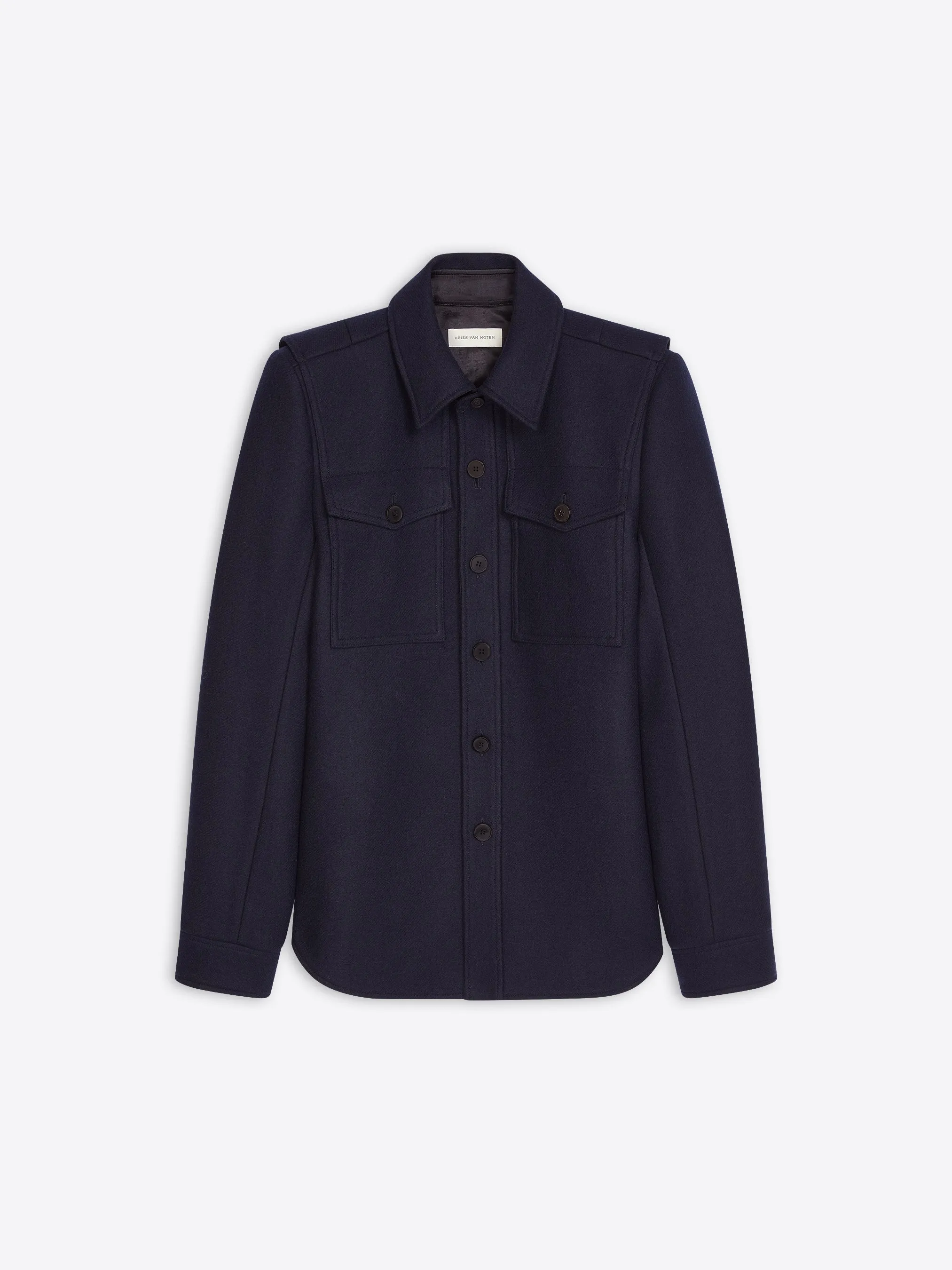 First Date Constructed wool overshirt