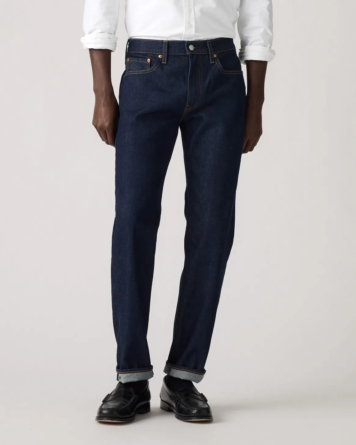 Premium Quality Fashion Uniform Levi's? 502 Regular Tapered Selvedge Mens Jeans - Don't Be So Rigid