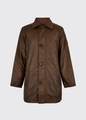 Prospect Men's waxed cotton coat - Caf?? Textured Finish