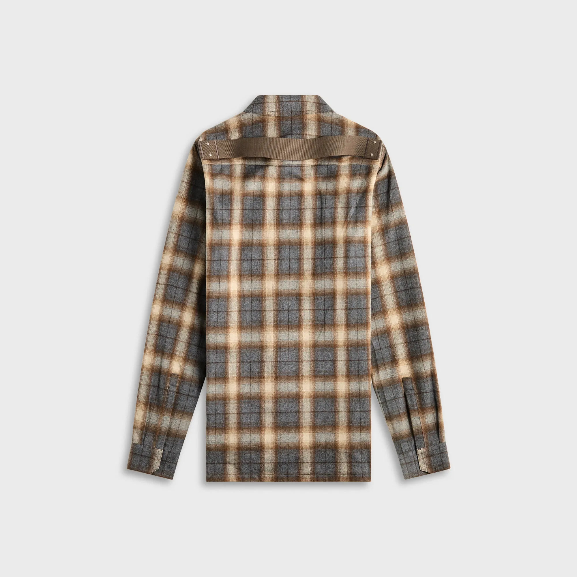 Weather Friendly Breathable mesh lining Rick Owens Outershirt - Grey Plaid