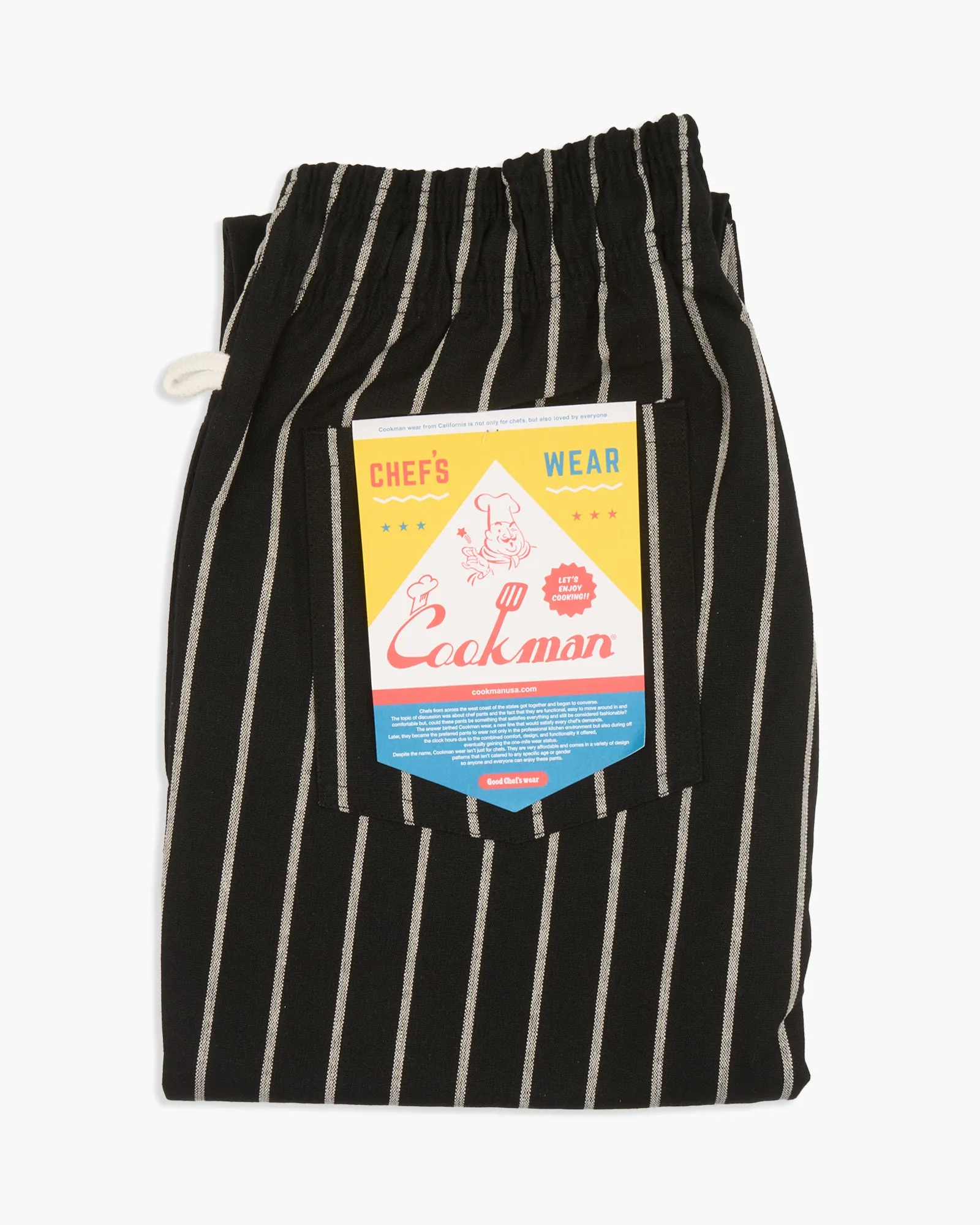 Lightwear Option Sustainable Dye Methods Cookman Chef Pants - Duck Canvas Stripe Black