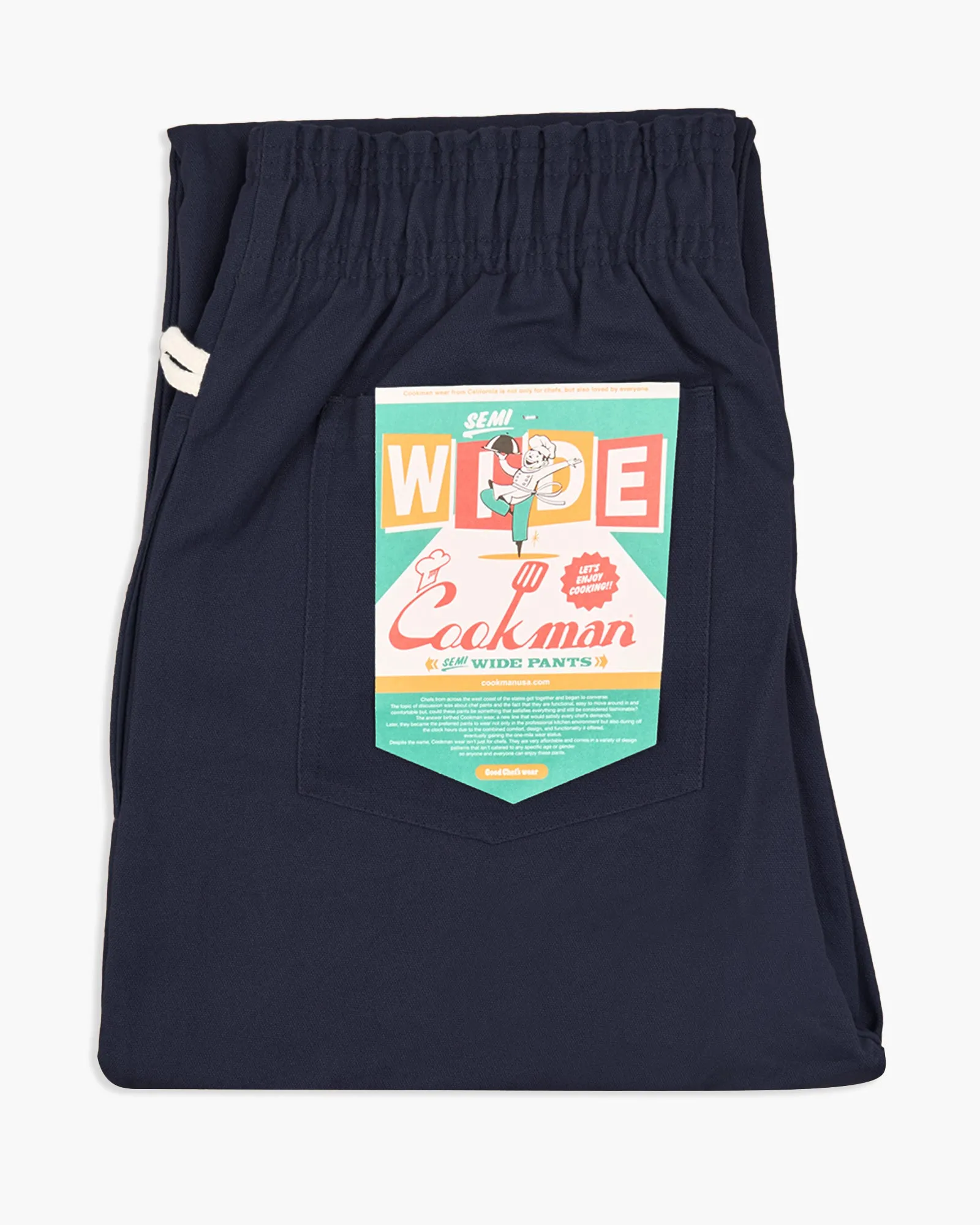 Mid Rise Chill Attire Cookman Semiwide Chef Pants - Navy